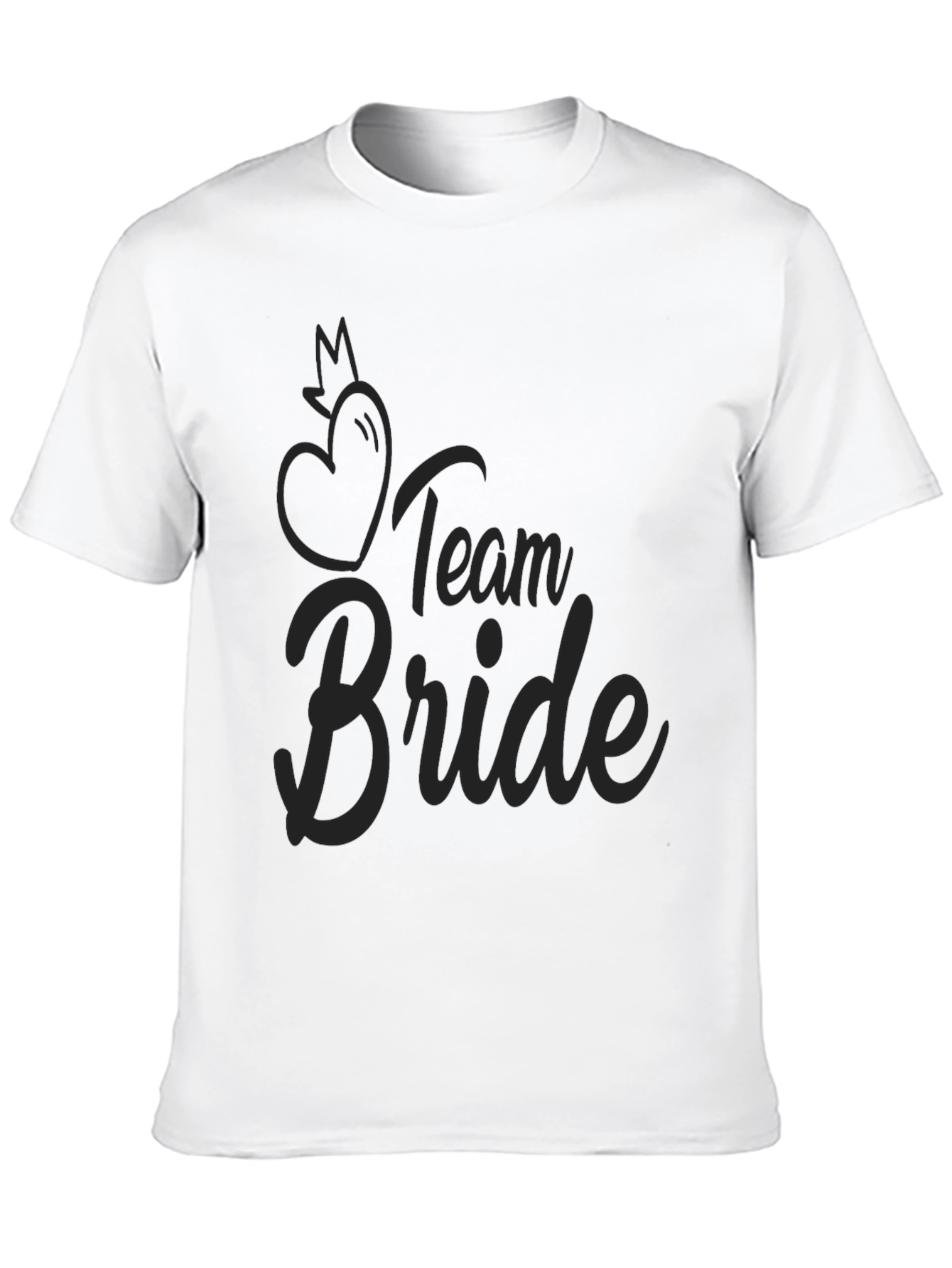 Team Bride Black T-Shirt - Bridal Party Apparel