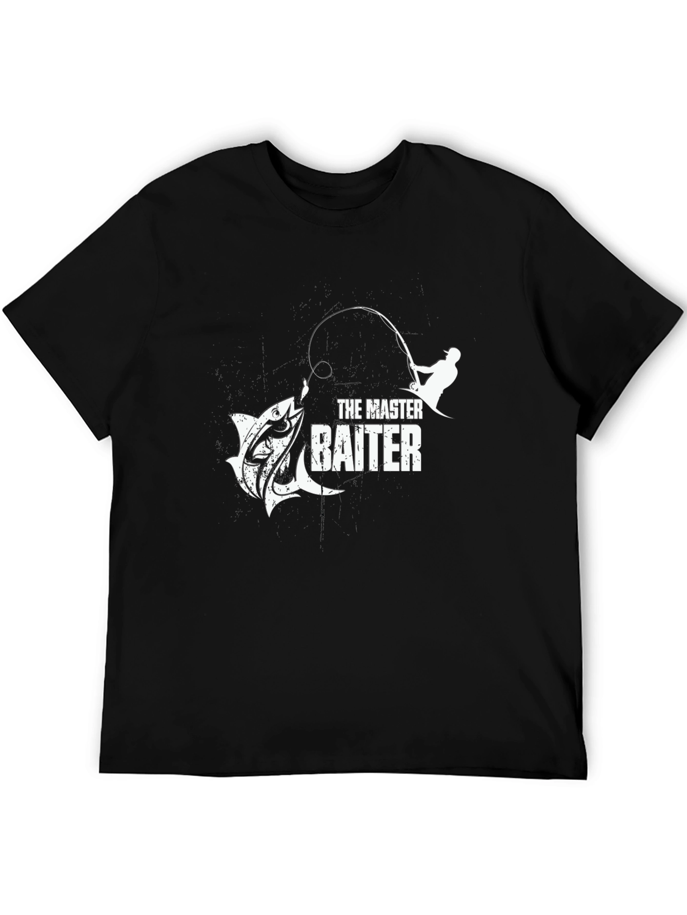 The Master Baiter Fishing T-Shirt - Black Graphic Tee