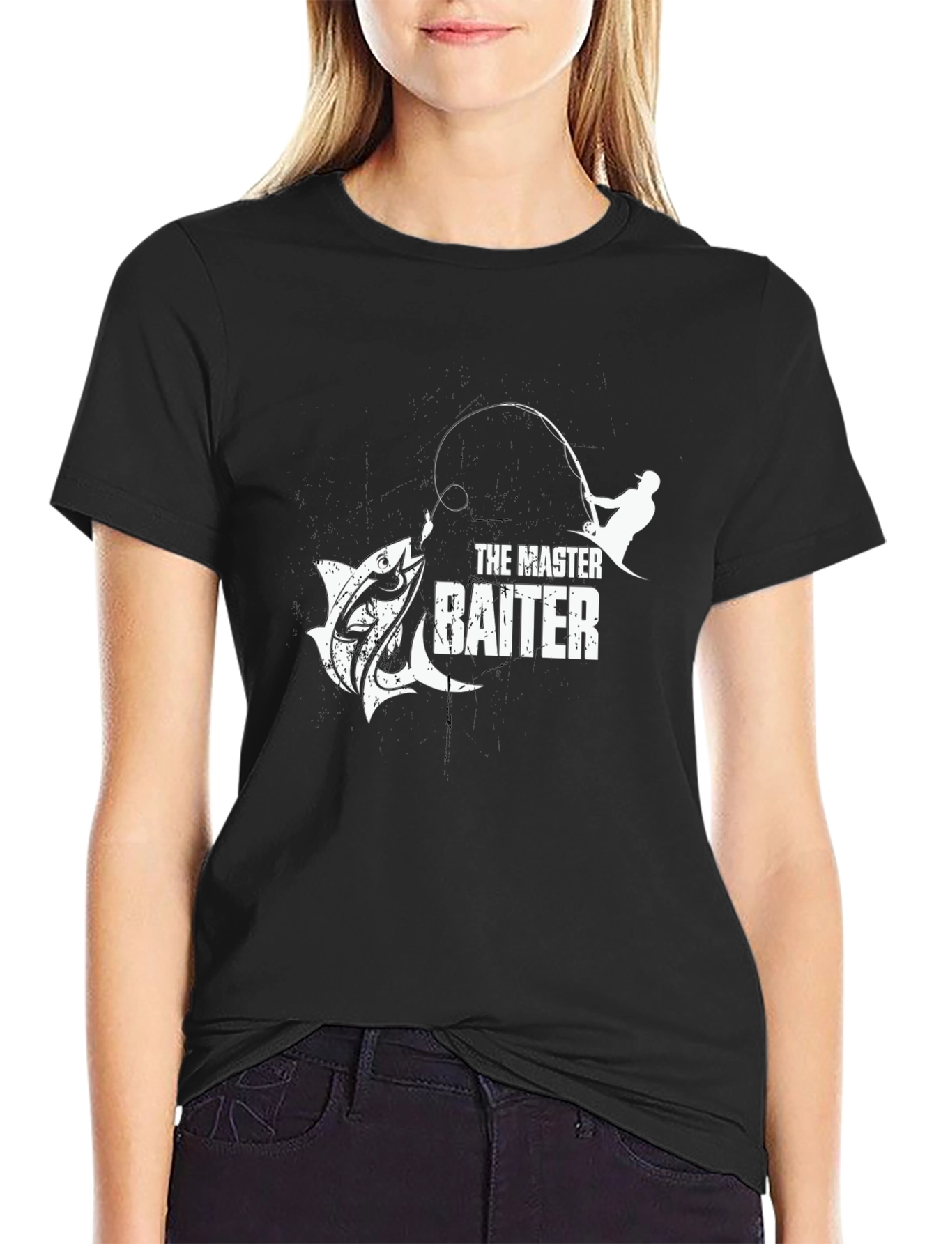 The Master Baiter Fishing T-Shirt - Black Graphic Tee