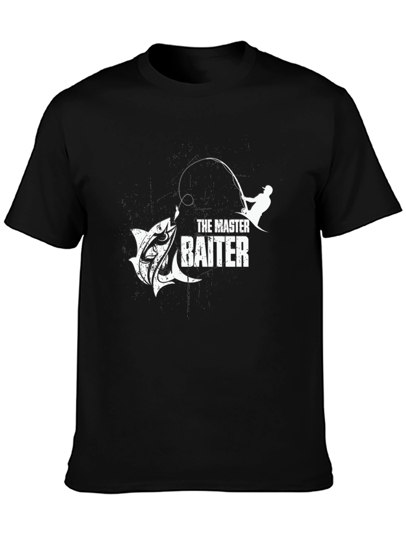 The Master Baiter Fishing T-Shirt - Black Graphic Tee