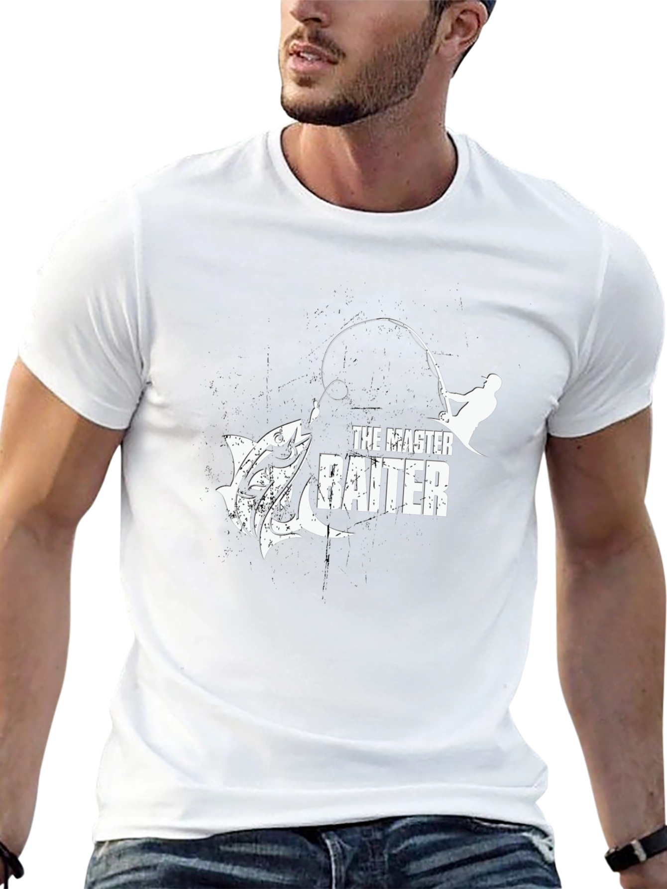The Master Baiter Fishing T-Shirt - Black Graphic Tee