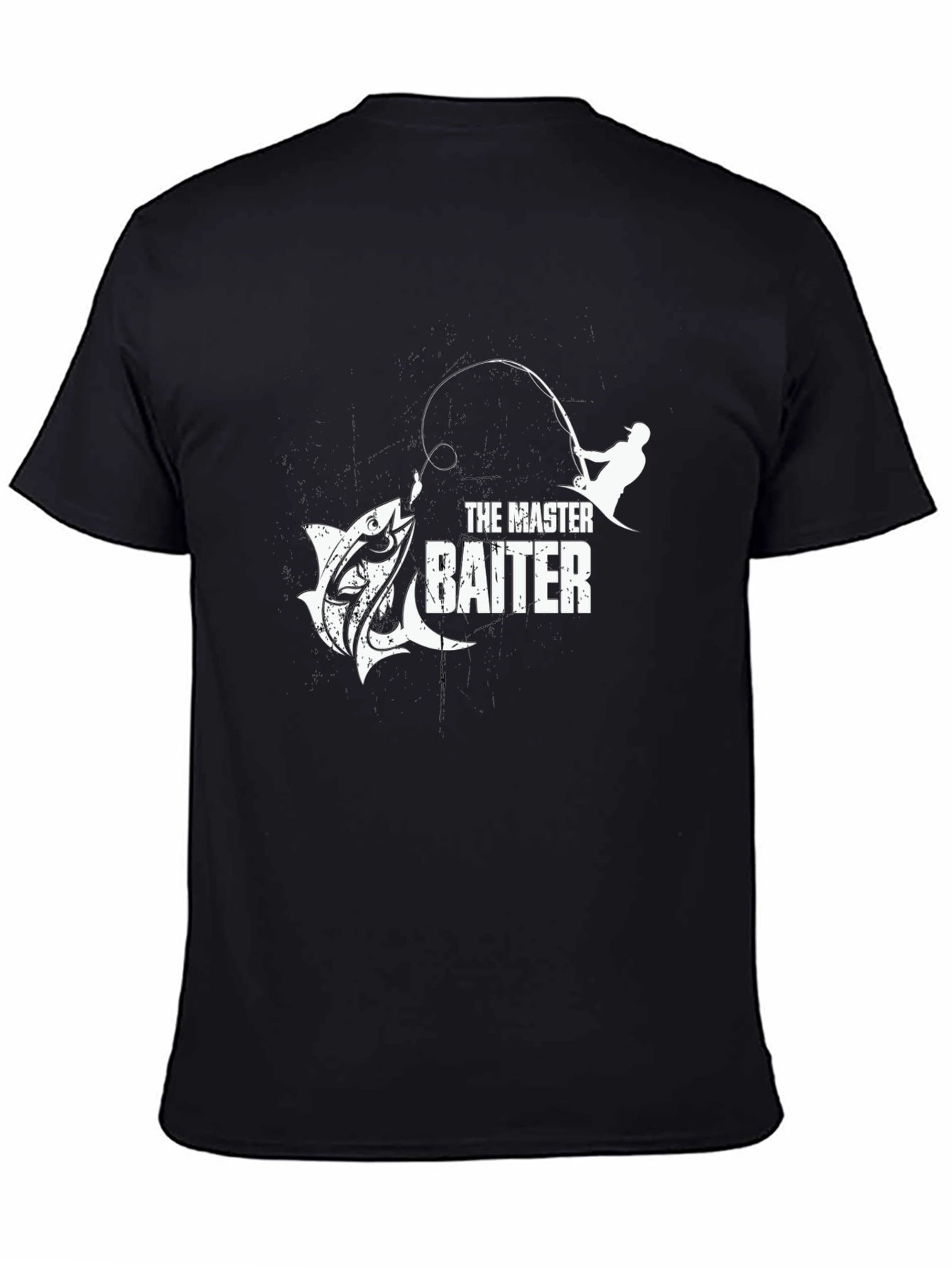 The Master Baiter Fishing T-Shirt - Black Graphic Tee