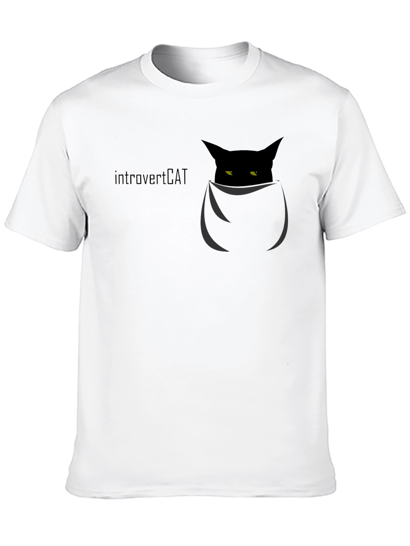 Introvert Cat Pocket T-Shirt