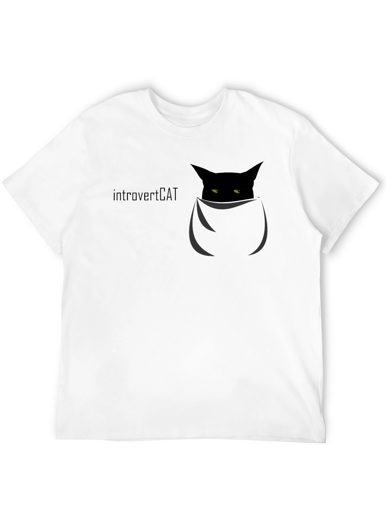 Introvert Cat Pocket T-Shirt