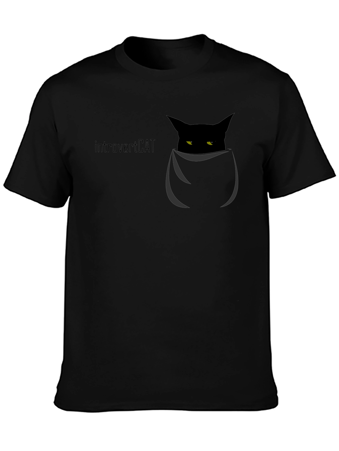 Introvert Cat Pocket T-Shirt