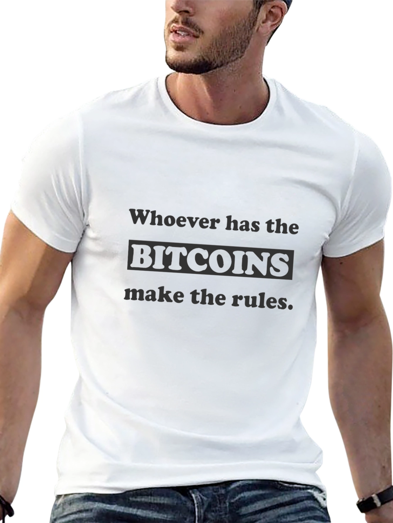 Bitcoin Rules Graphic T-Shirt - Crypto Fan Apparel