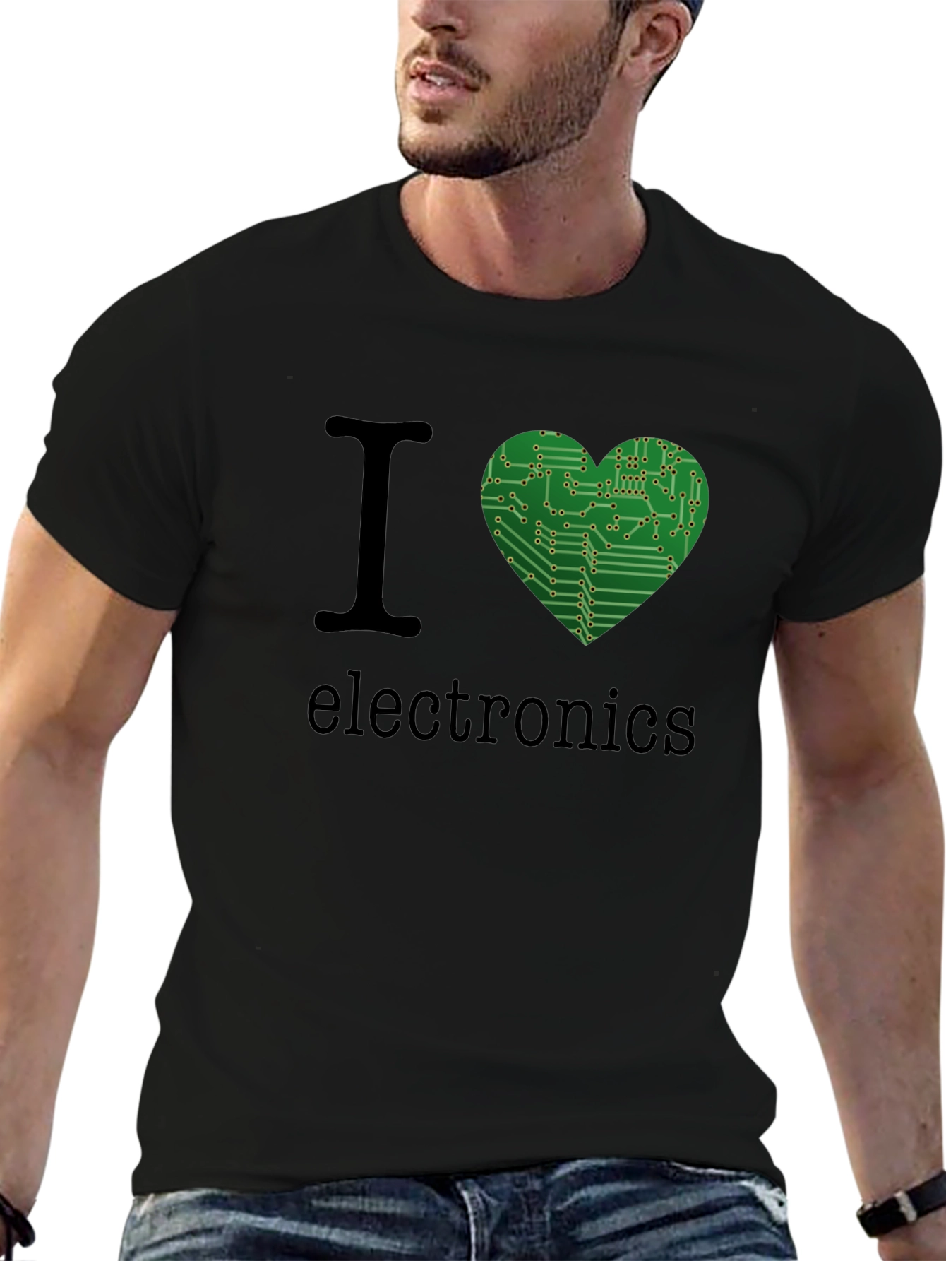I Heart Electronics T-Shirt - Circuit Board Design