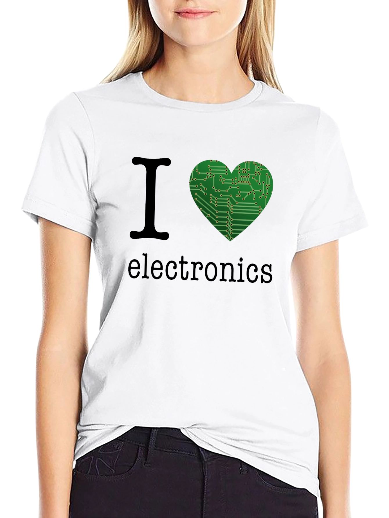 I Heart Electronics T-Shirt - Circuit Board Design