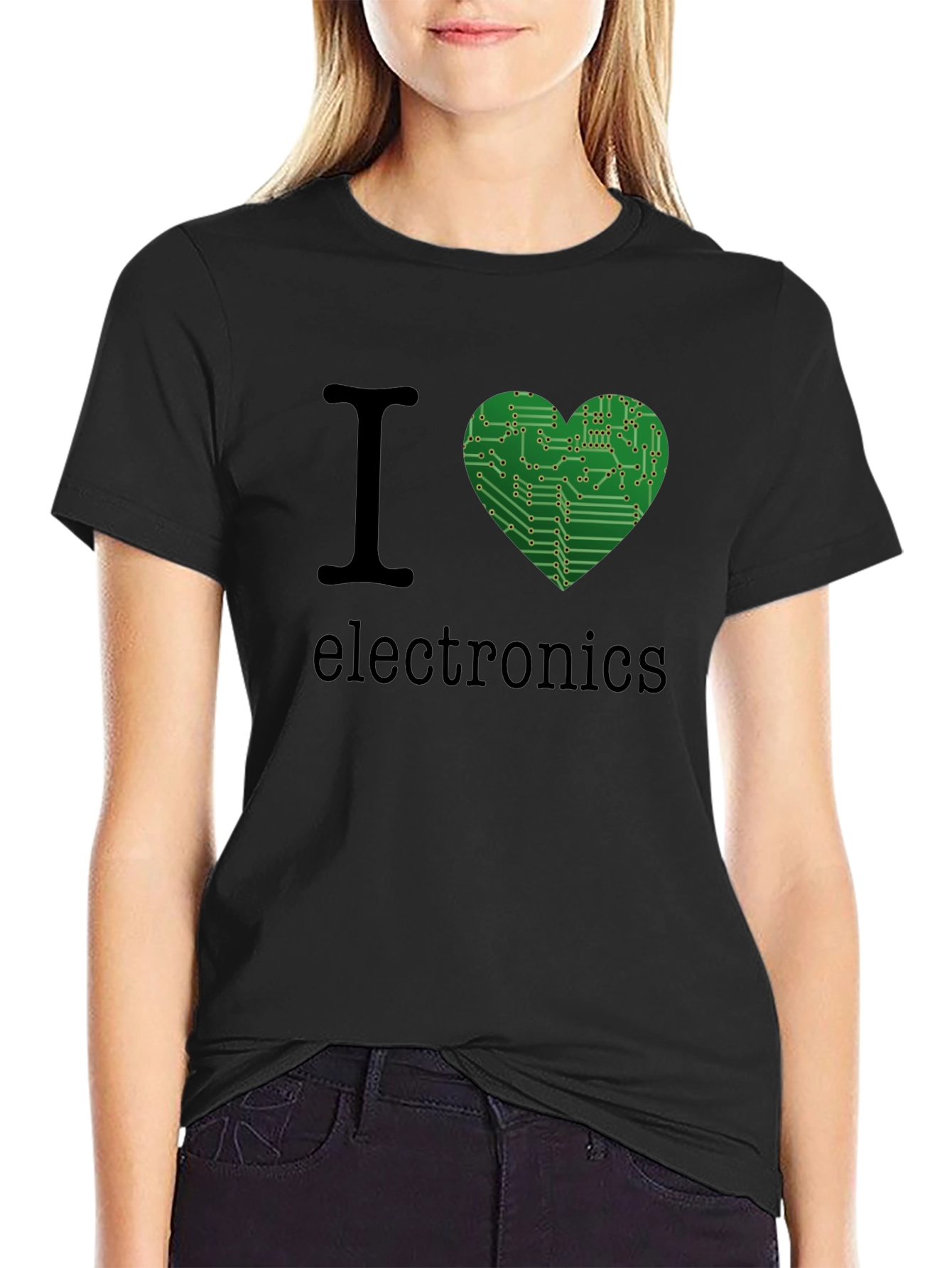 I Heart Electronics T-Shirt - Circuit Board Design