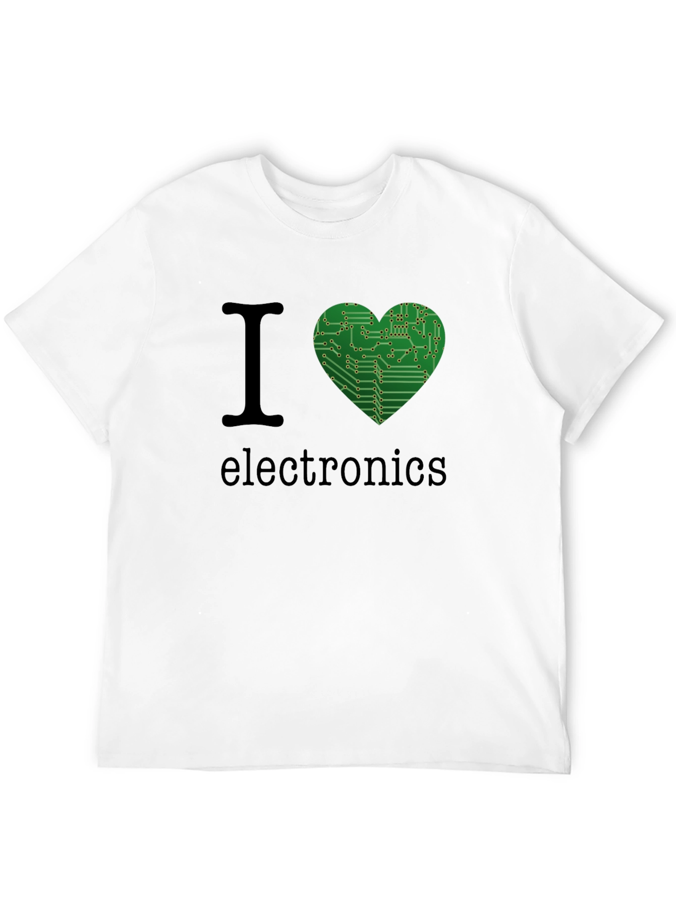 I Heart Electronics T-Shirt - Circuit Board Design