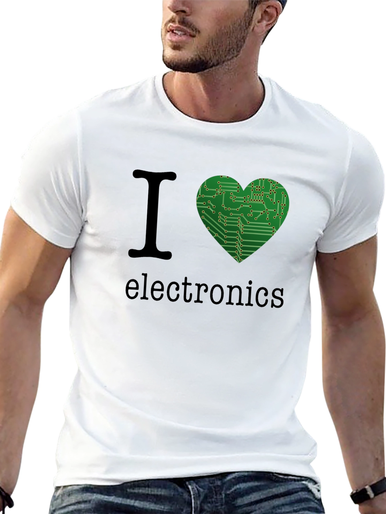 I Heart Electronics T-Shirt - Circuit Board Design