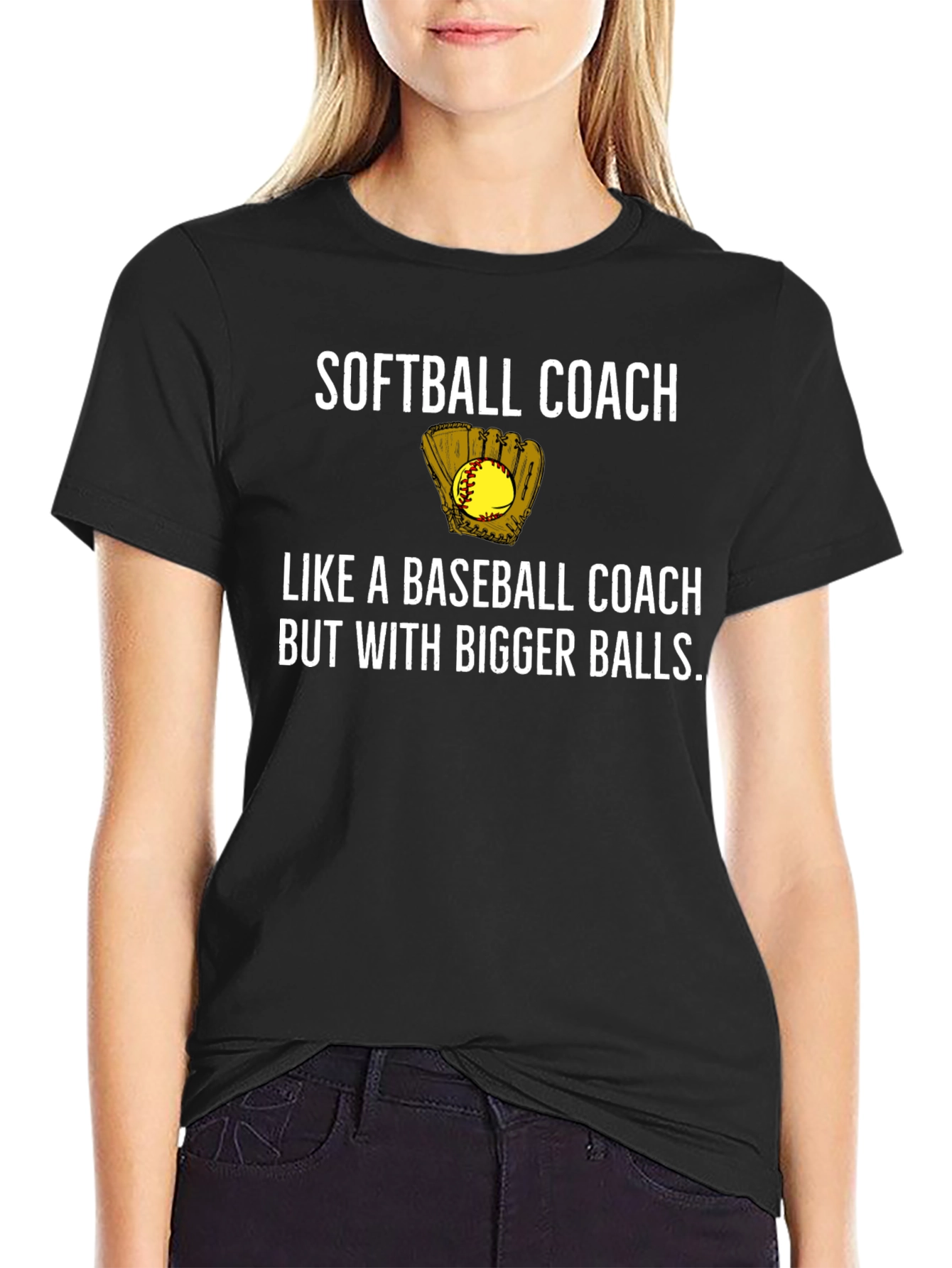 Softball Coach Humor Graphic T-Shirt
