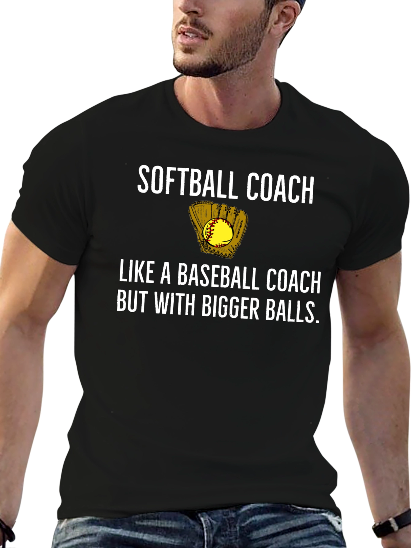 Softball Coach Humor Graphic T-Shirt