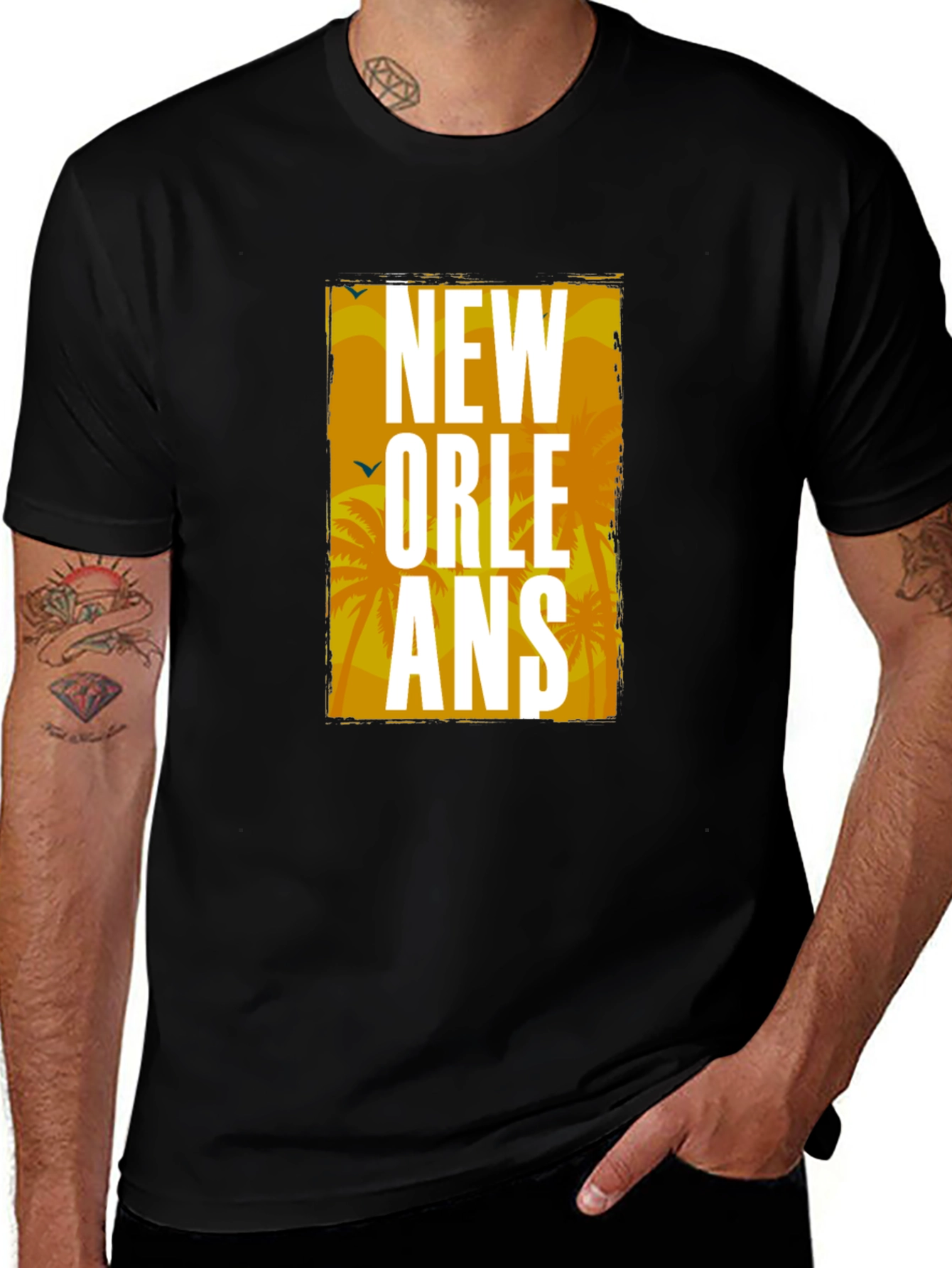 New Orleans Graphic Tee - Mens Black T-Shirt