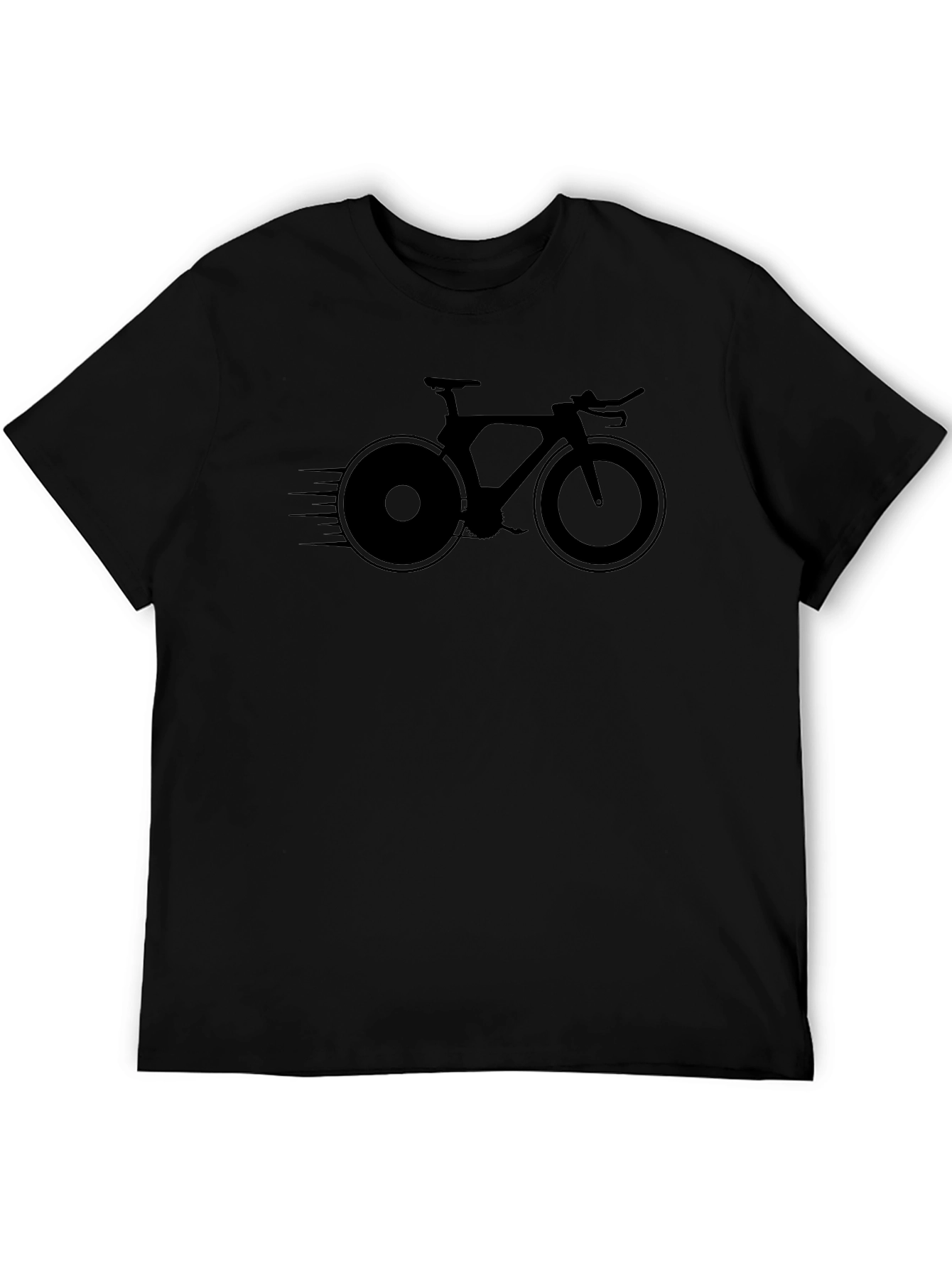 Speed Bike Graphic Tee - Black Cotton Blend