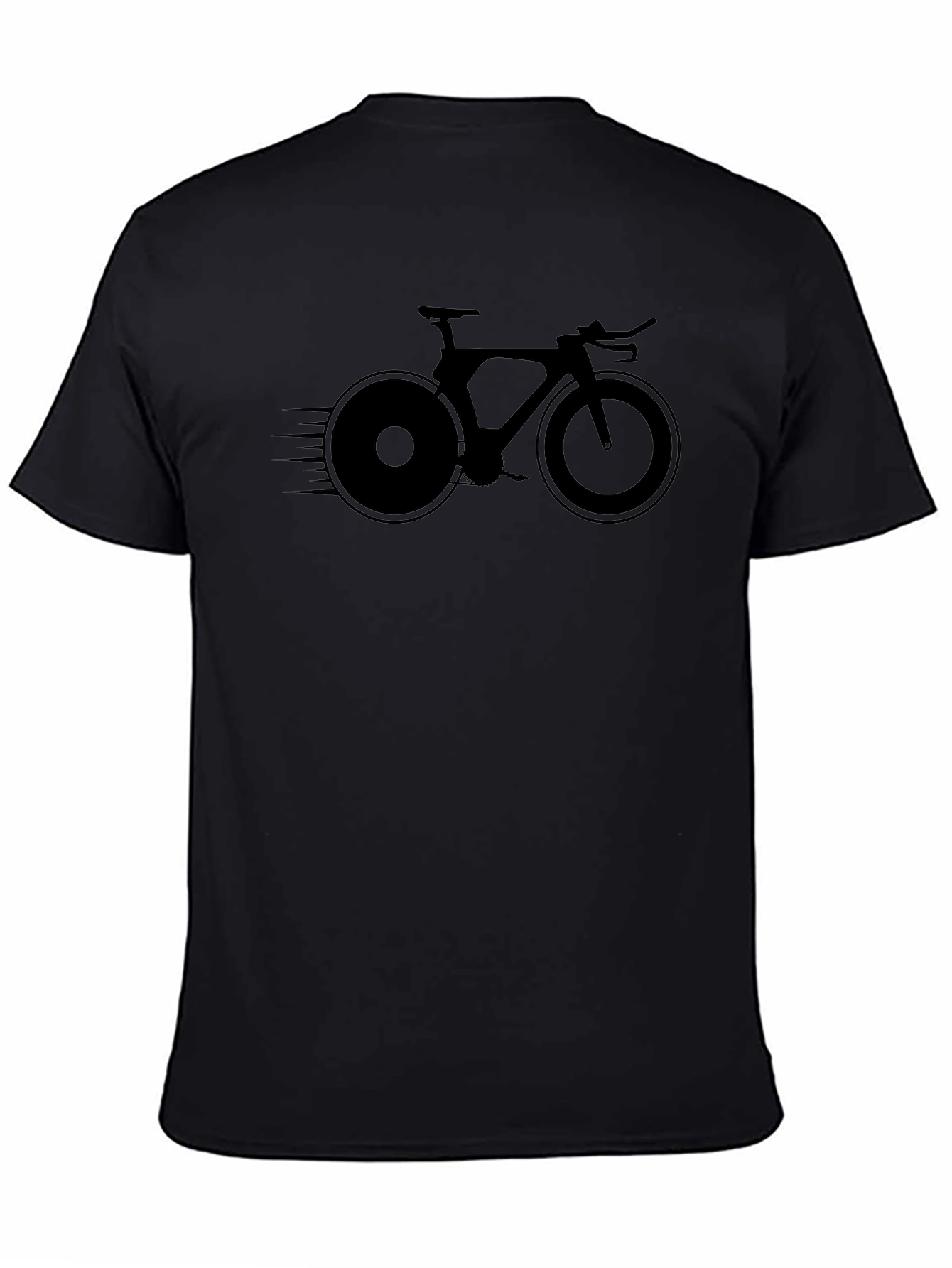 Speed Bike Graphic Tee - Black Cotton Blend