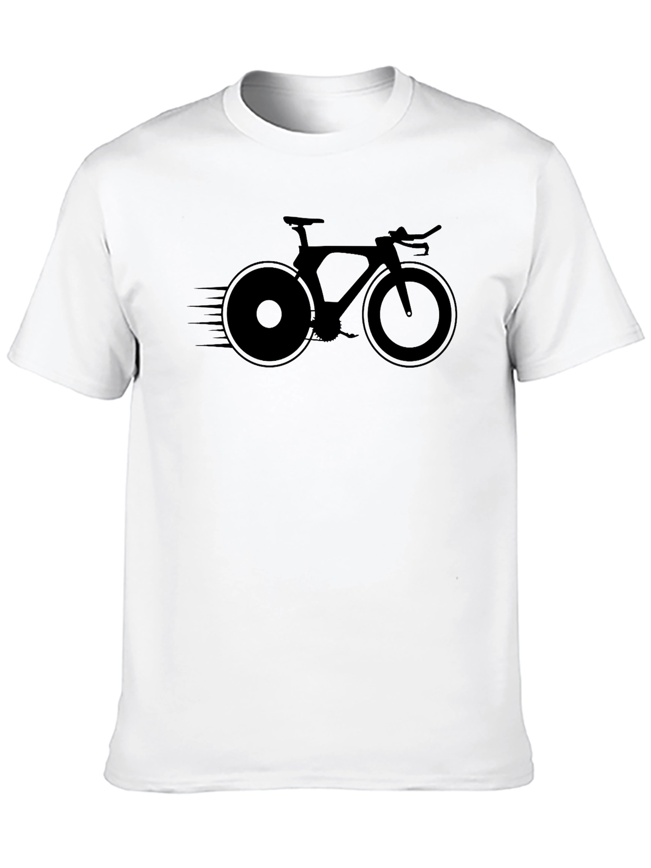 Speed Bike Graphic Tee - Black Cotton Blend