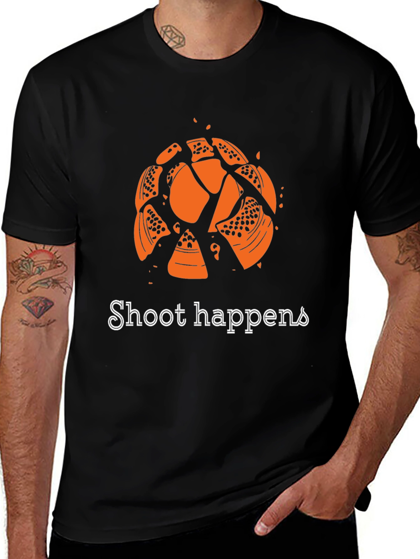 Shoot Happens T-Shirt - Clay Target Shooting Tee