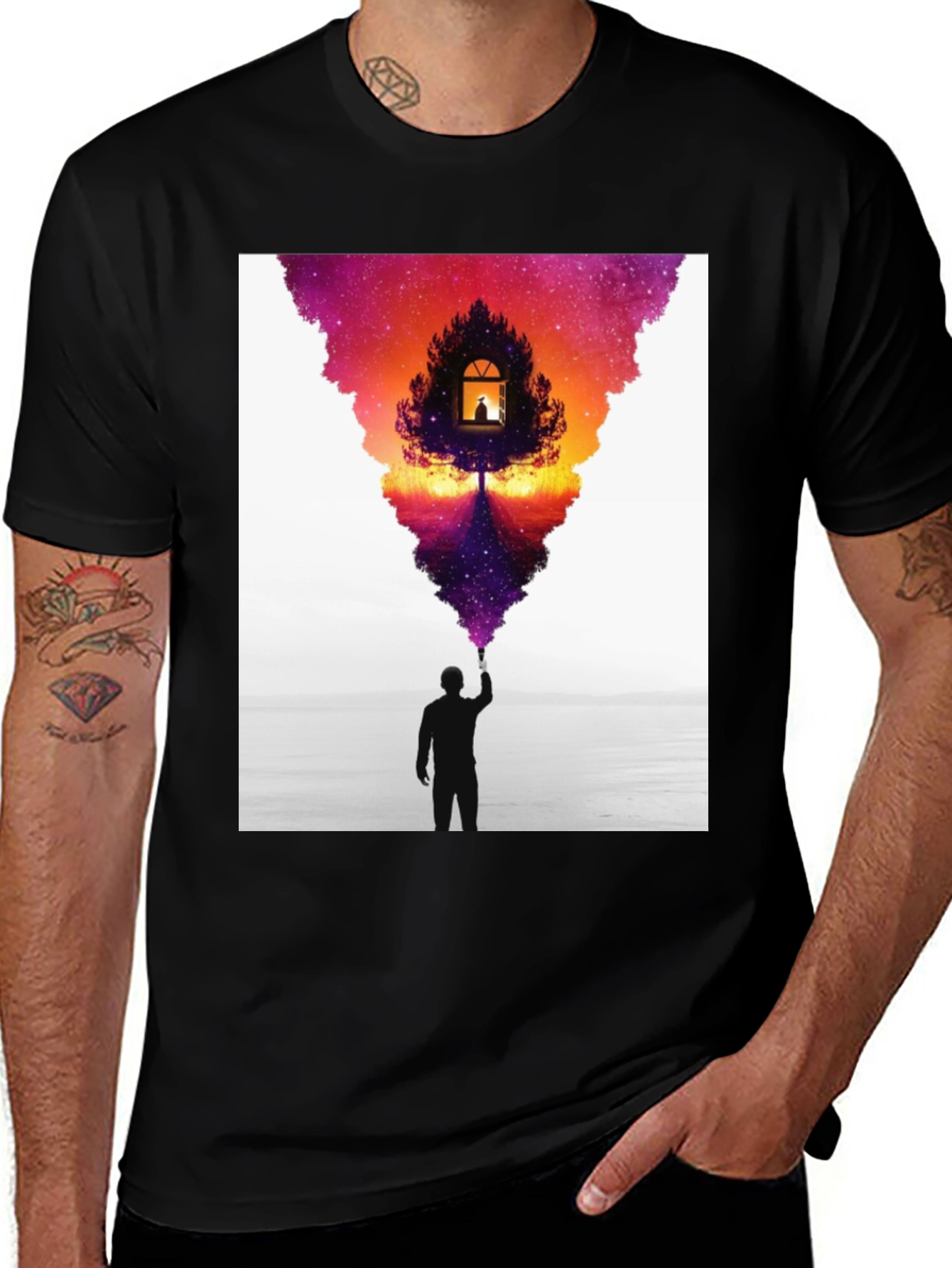 Dreamscape Graphic Tee - Mens Black T-Shirt