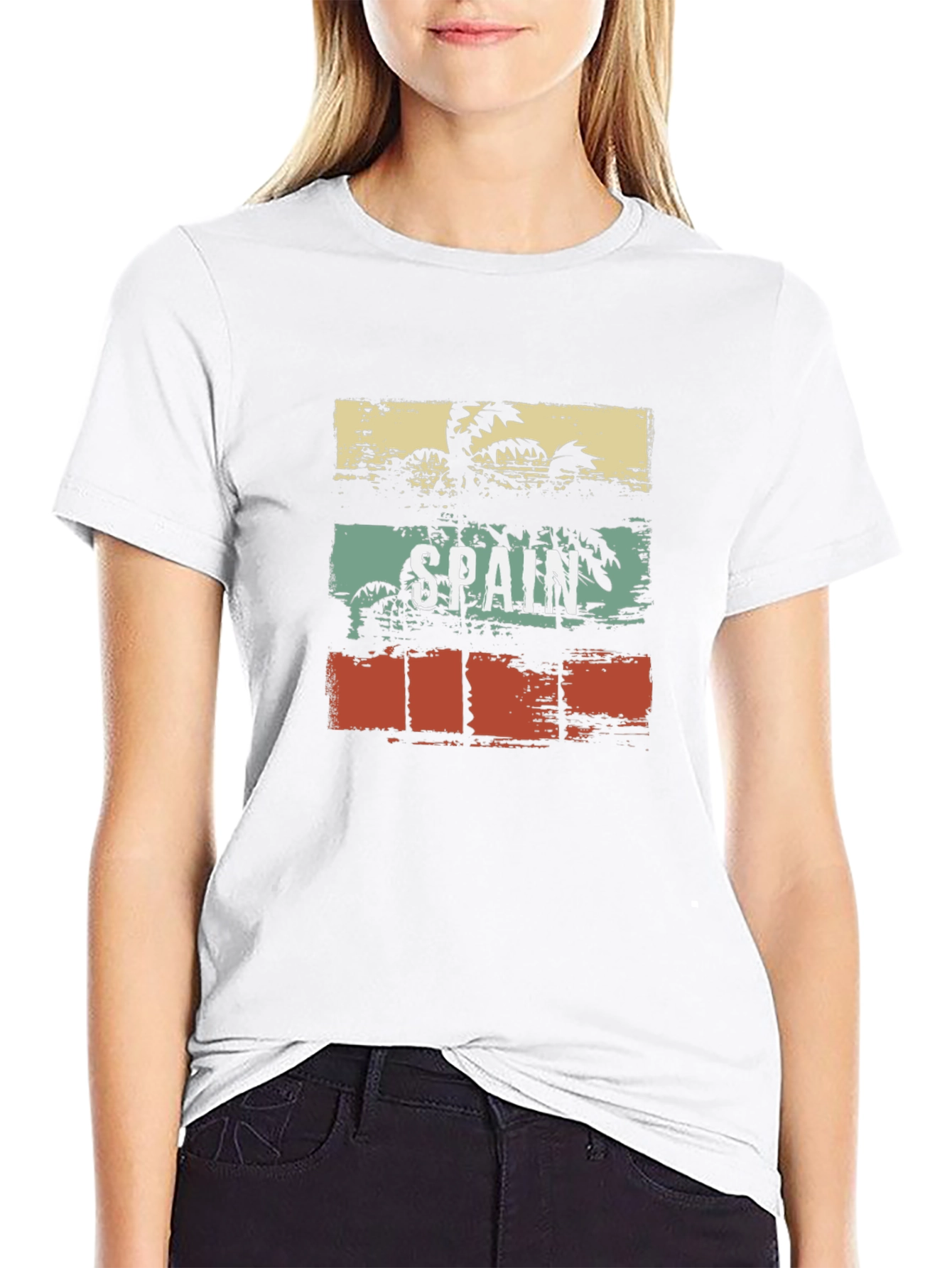 Spain Palm Tree Retro Style T-Shirt