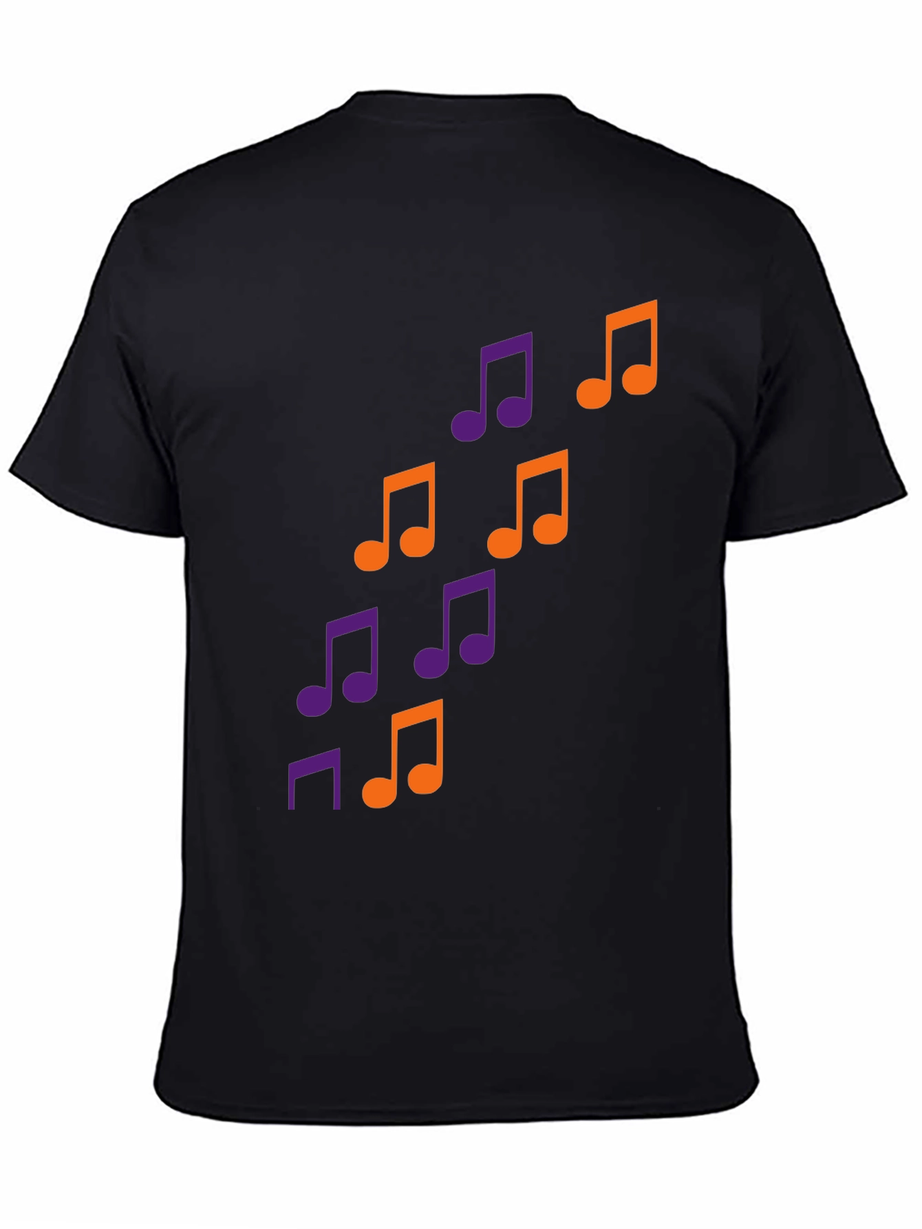 Musical Note Graphic Tee - Trendy Black T-Shirt