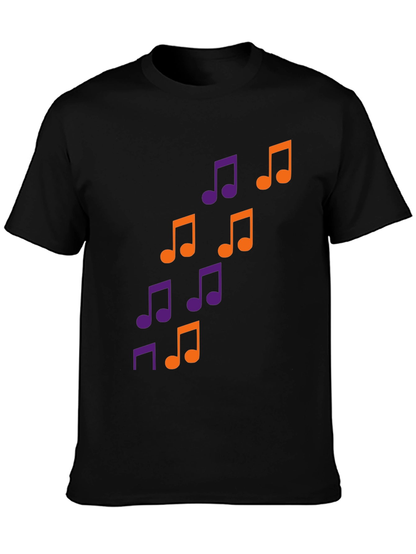 Musical Note Graphic Tee - Trendy Black T-Shirt