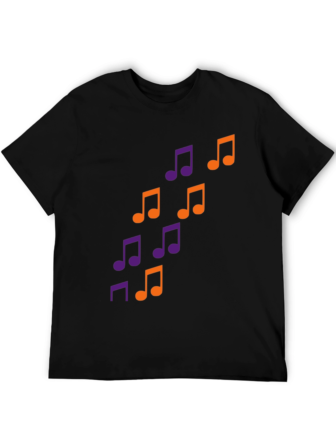 Musical Note Graphic Tee - Trendy Black T-Shirt