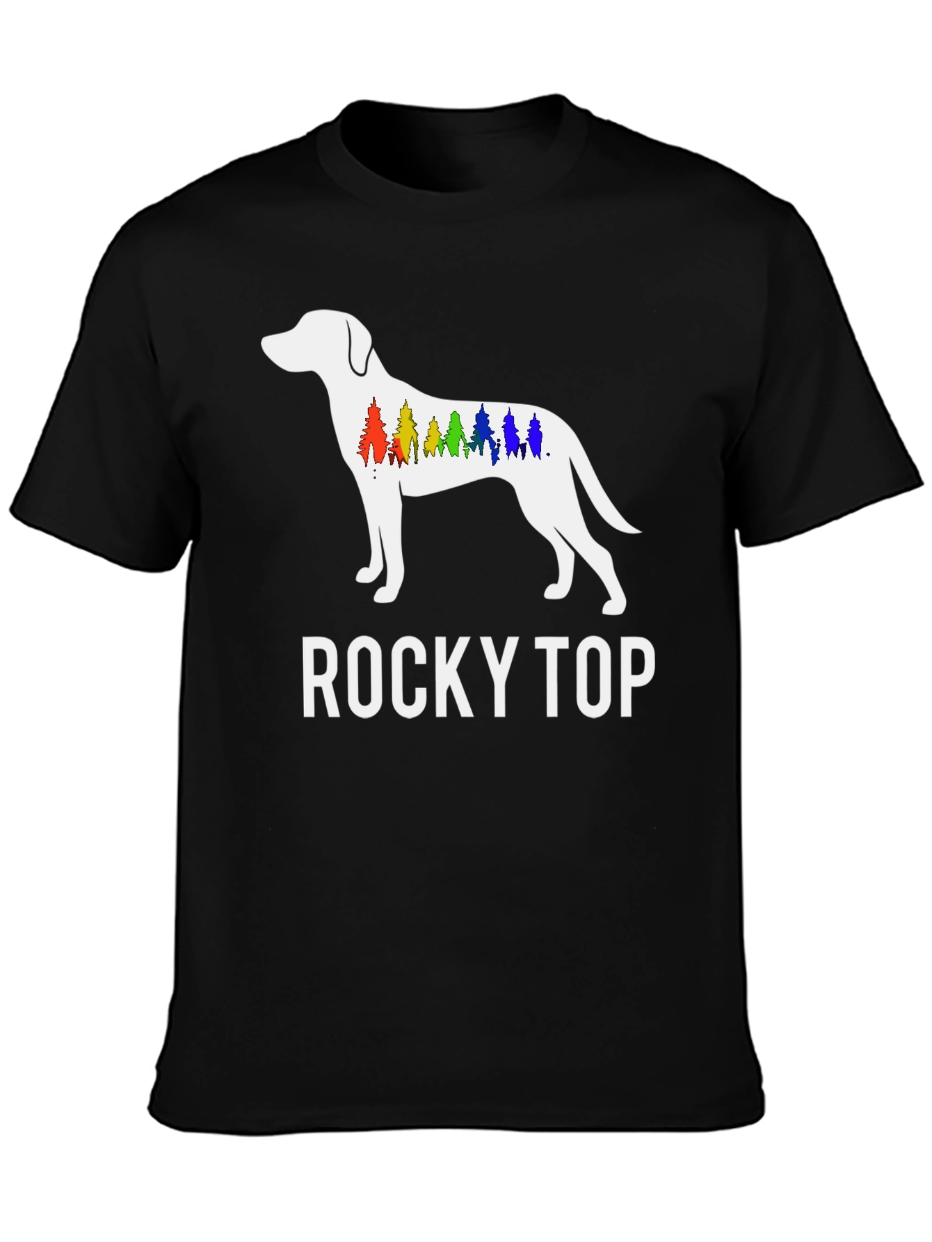 Rocky Top Dog Graphic T-Shirt - Unisex Black Tee
