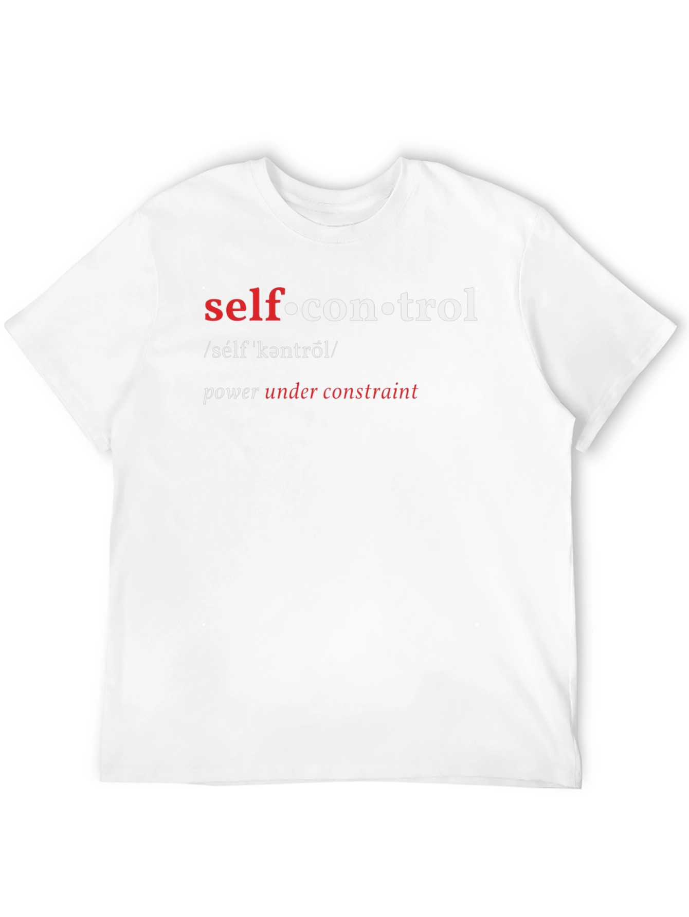 Self-Control Definition Graphic T-Shirt