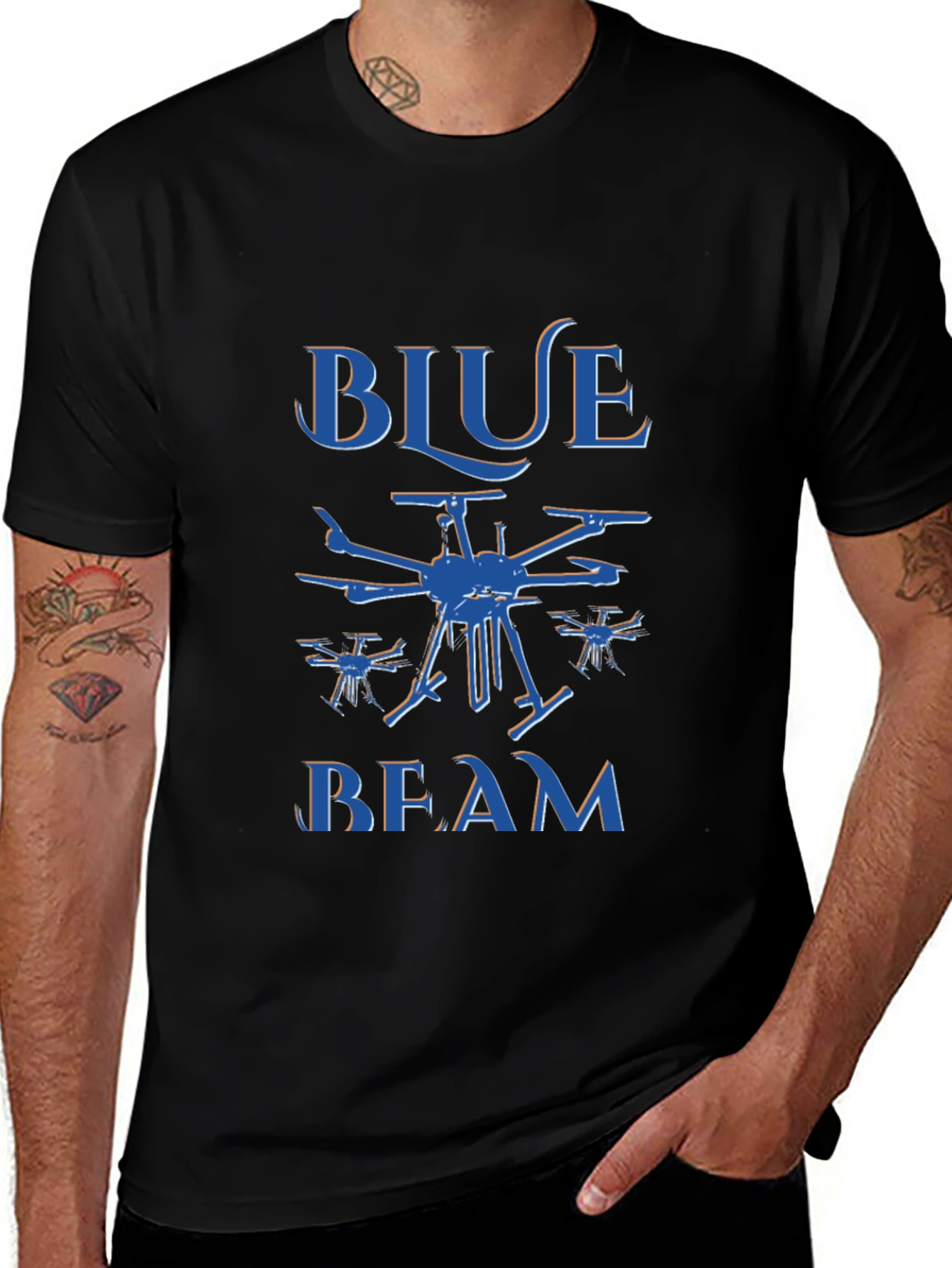Blue Beam Graphic T-Shirt - Conspiracy Theory Tee