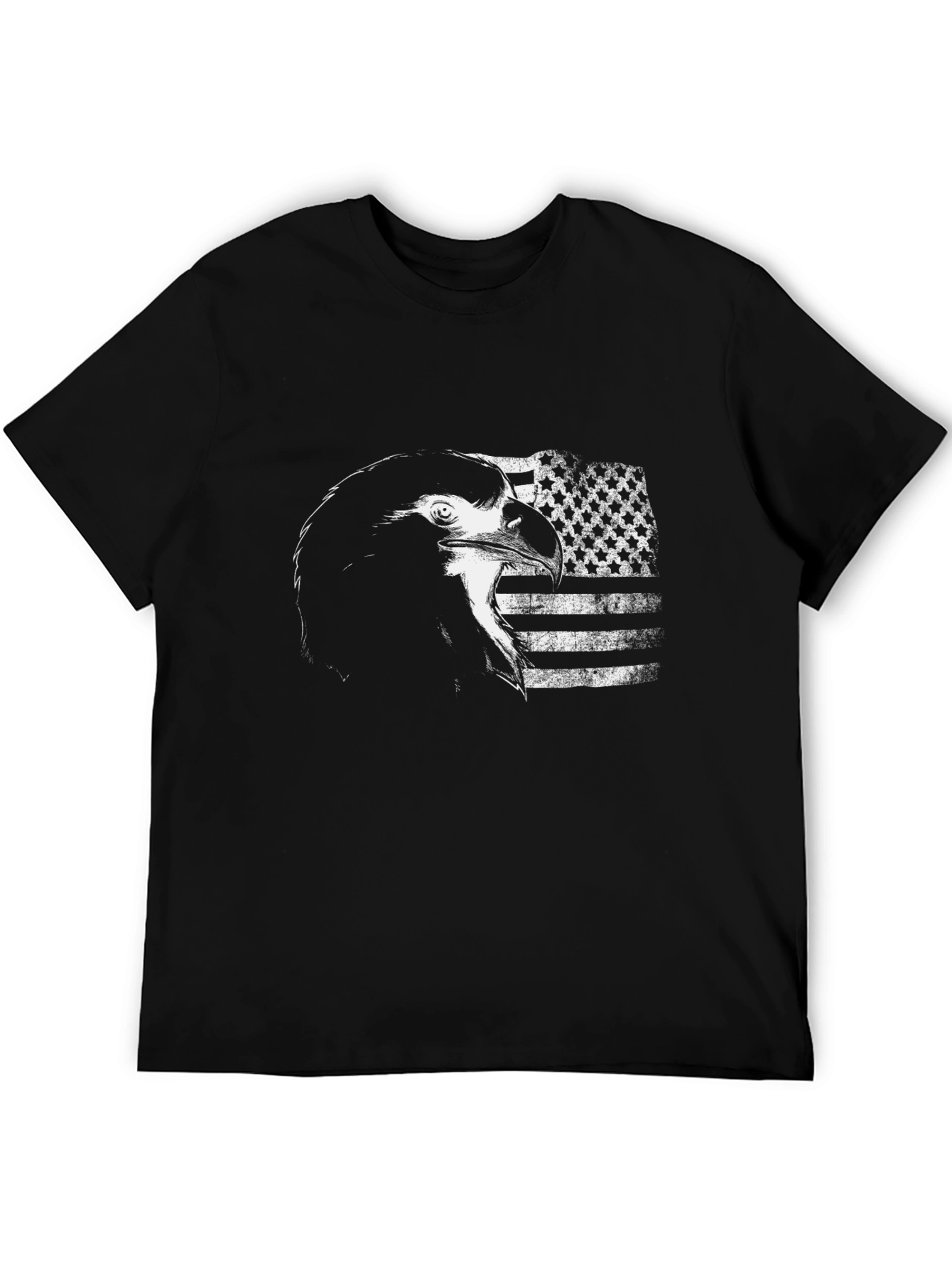 American Eagle Flag Graphic Black T-Shirt
