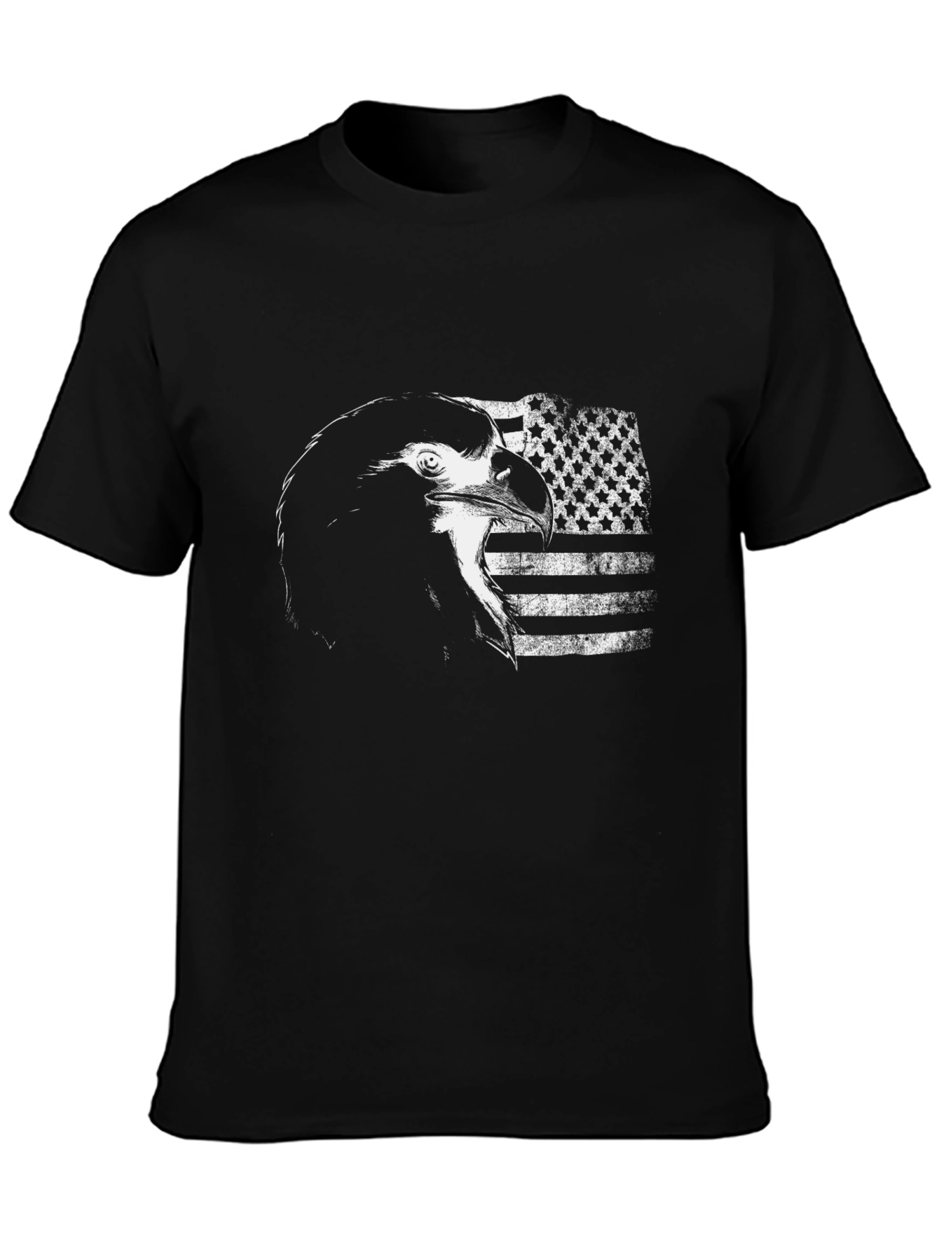 American Eagle Flag Graphic Black T-Shirt