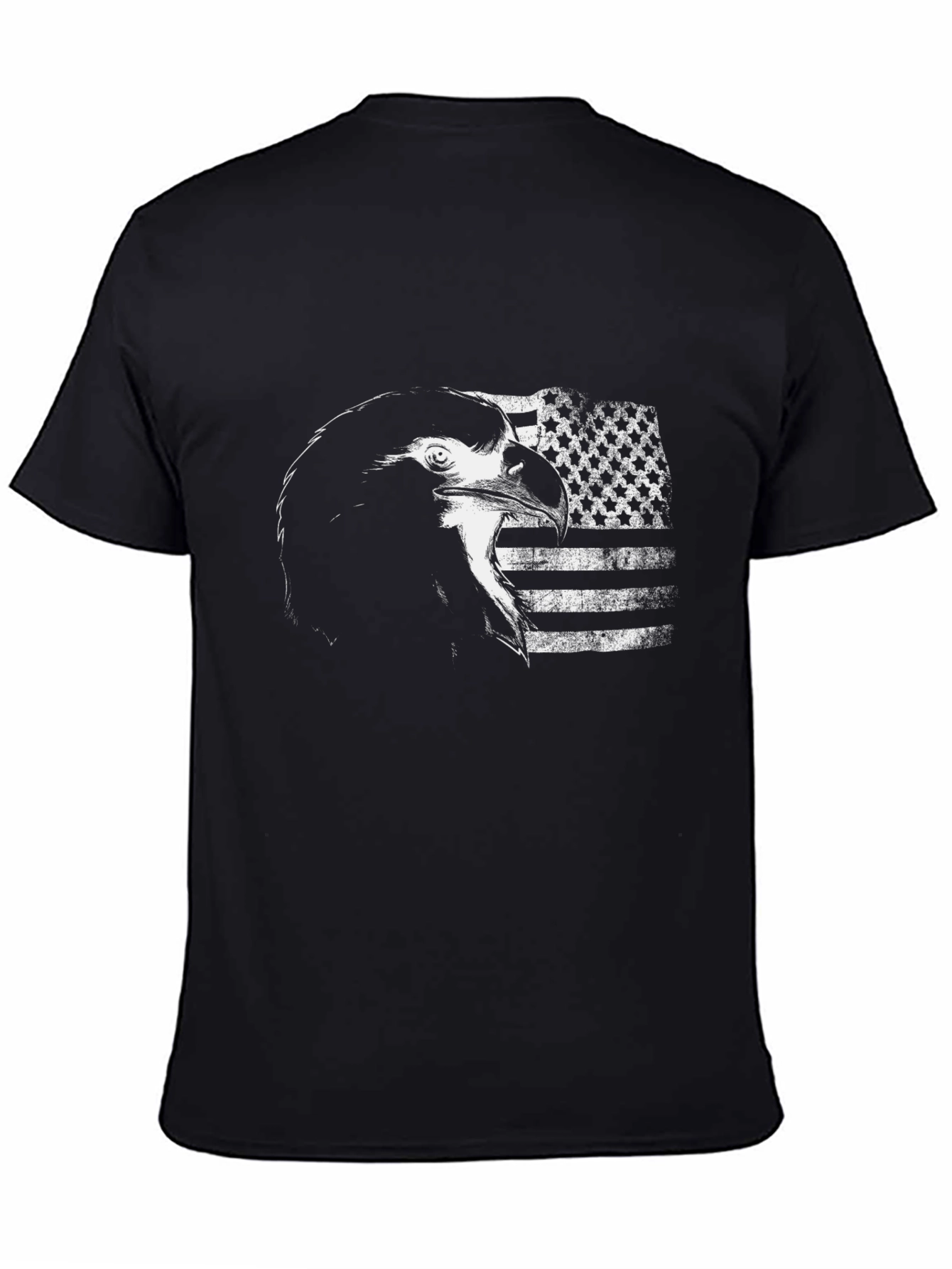 American Eagle Flag Graphic Black T-Shirt