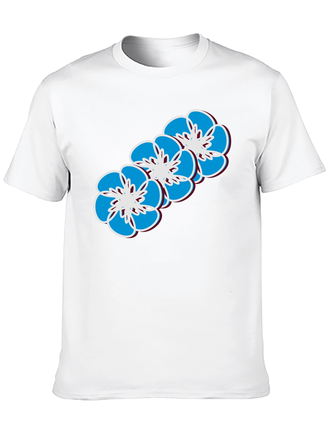 Floral Print T-Shirt - Casual Wear