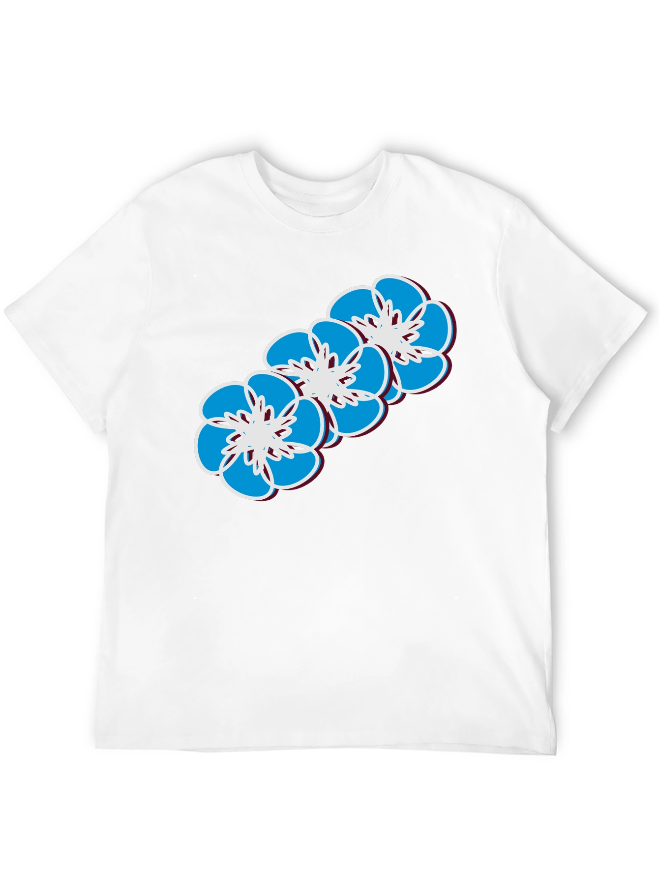 Floral Print T-Shirt - Casual Wear