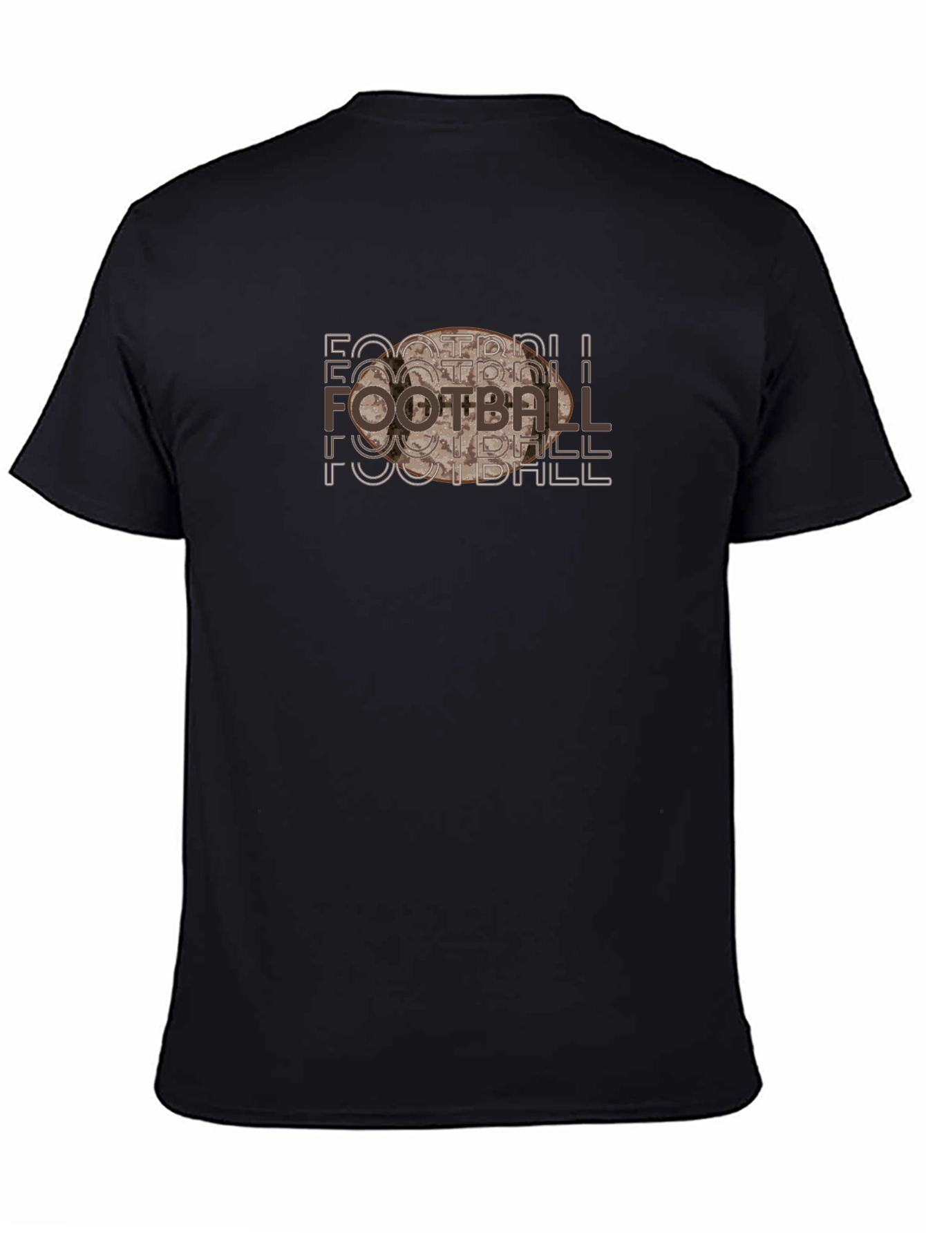 Football Graphic Black T-Shirt
