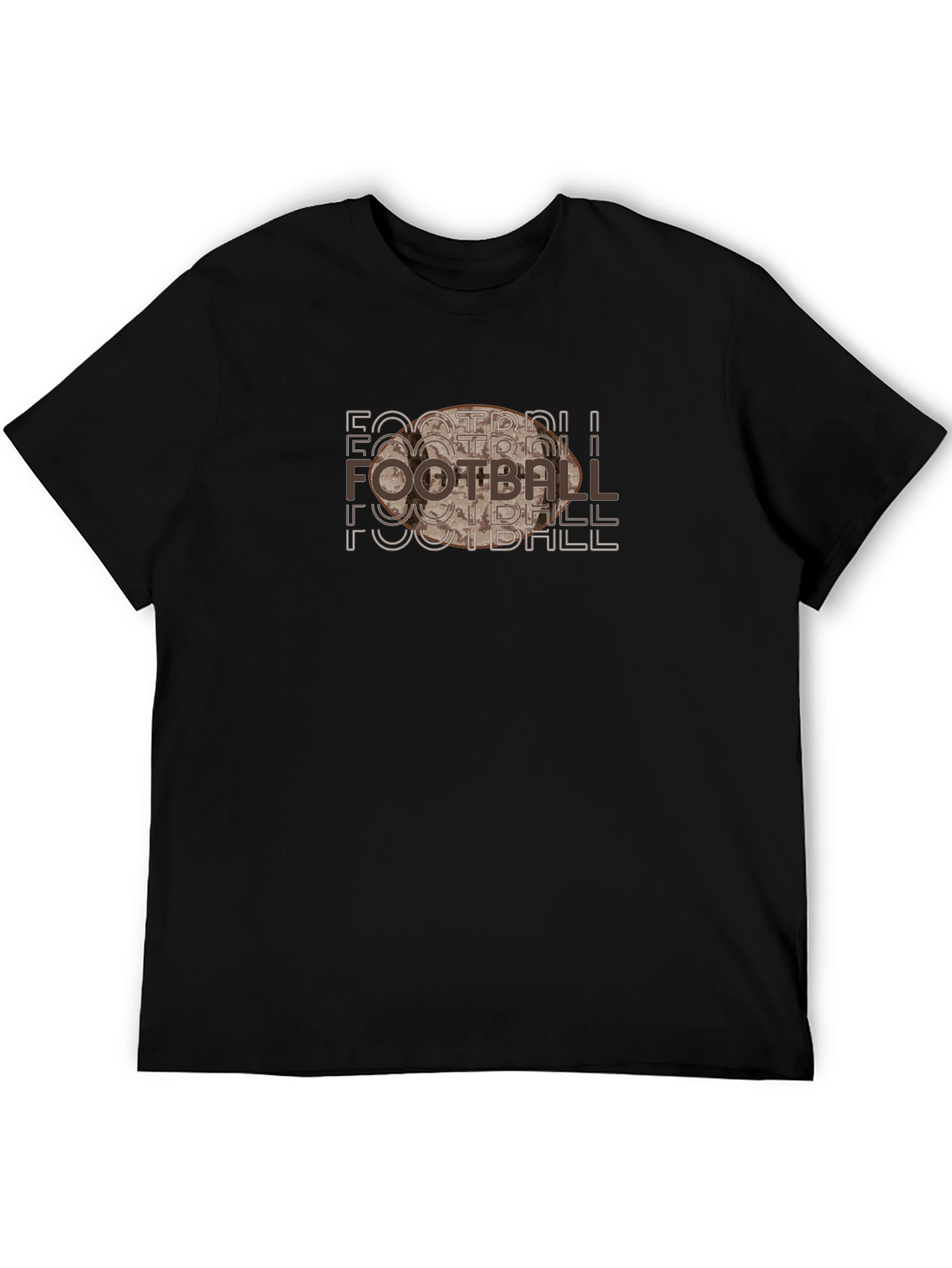 Football Graphic Black T-Shirt