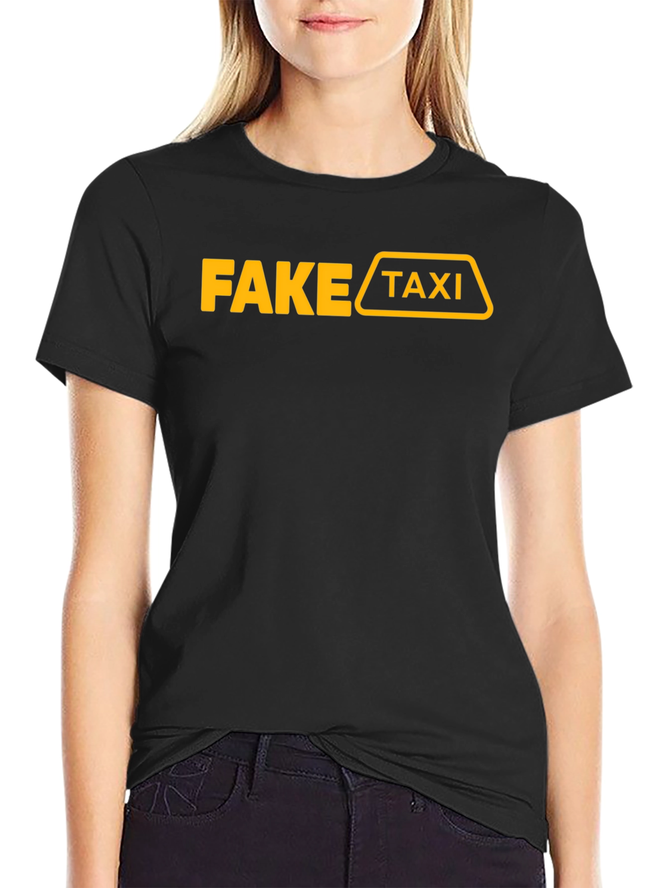 Fake Taxi Graphic T-Shirt Funny Adult Humor Tee