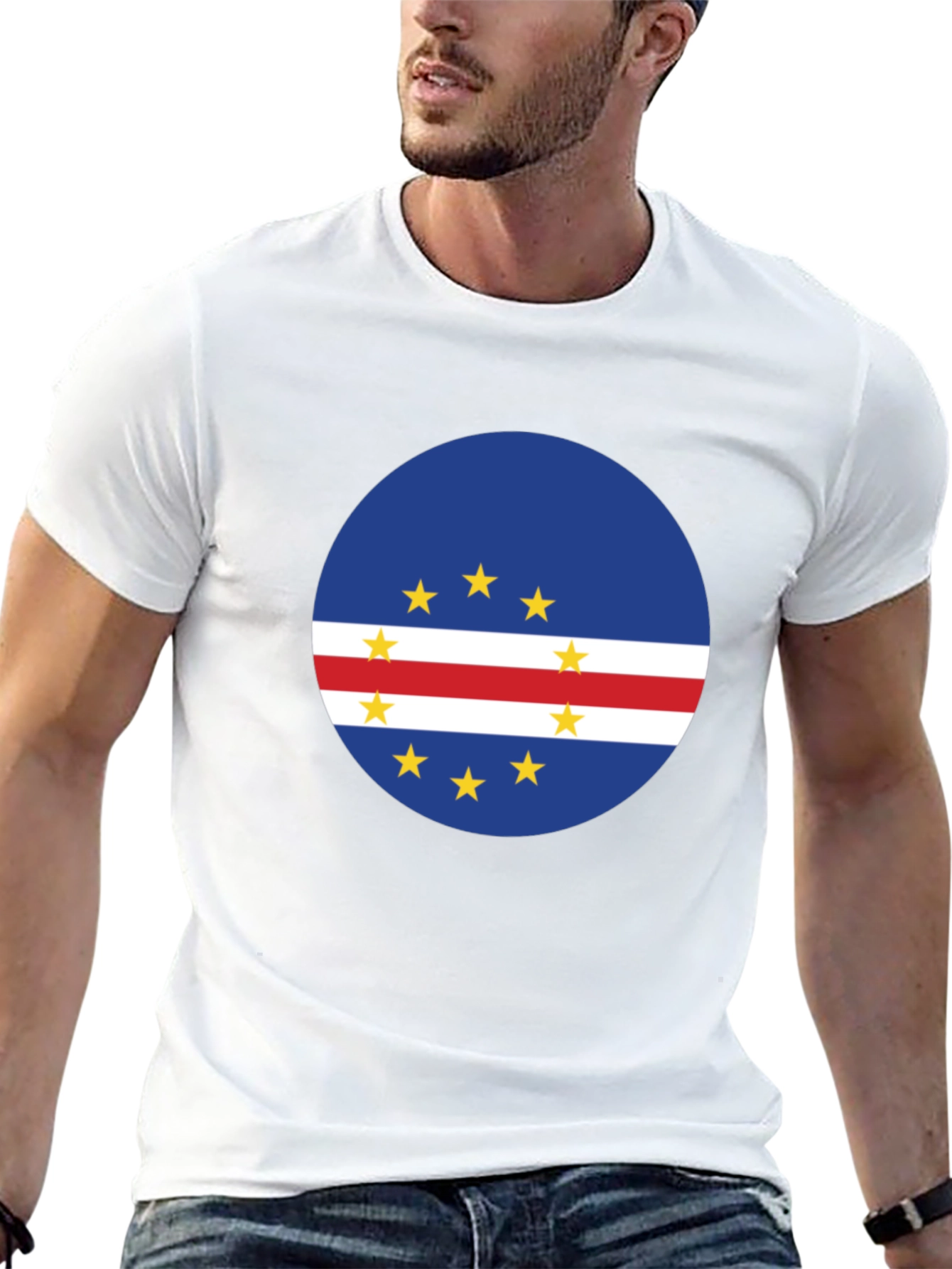 Cape Verde Flag T-Shirt - Roundel Design
