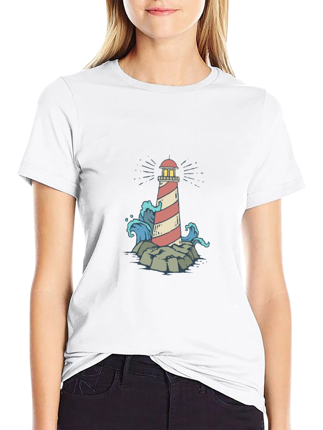 Lighthouse Graphic Print Tee