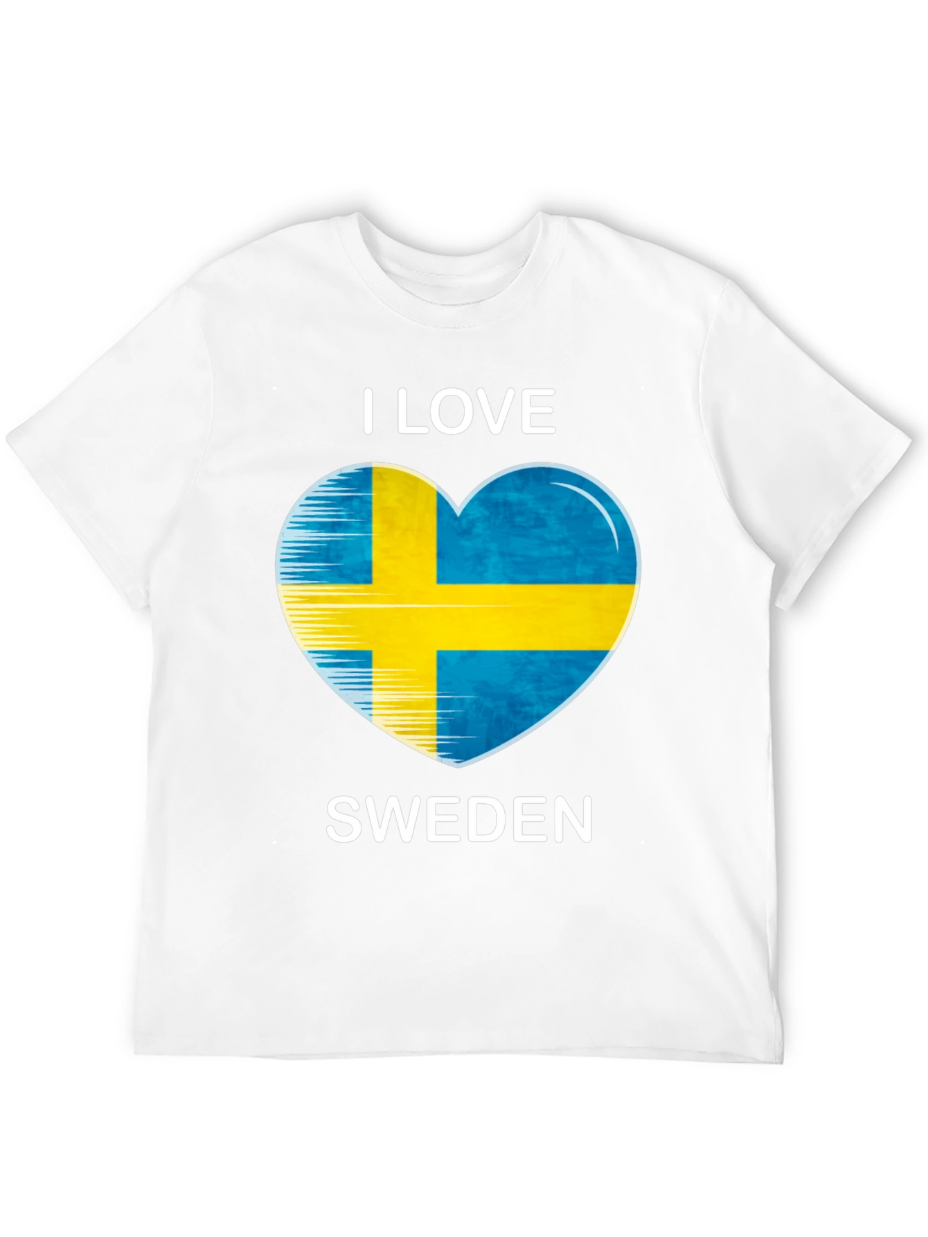 I Love Sweden Flag Heart T-Shirt