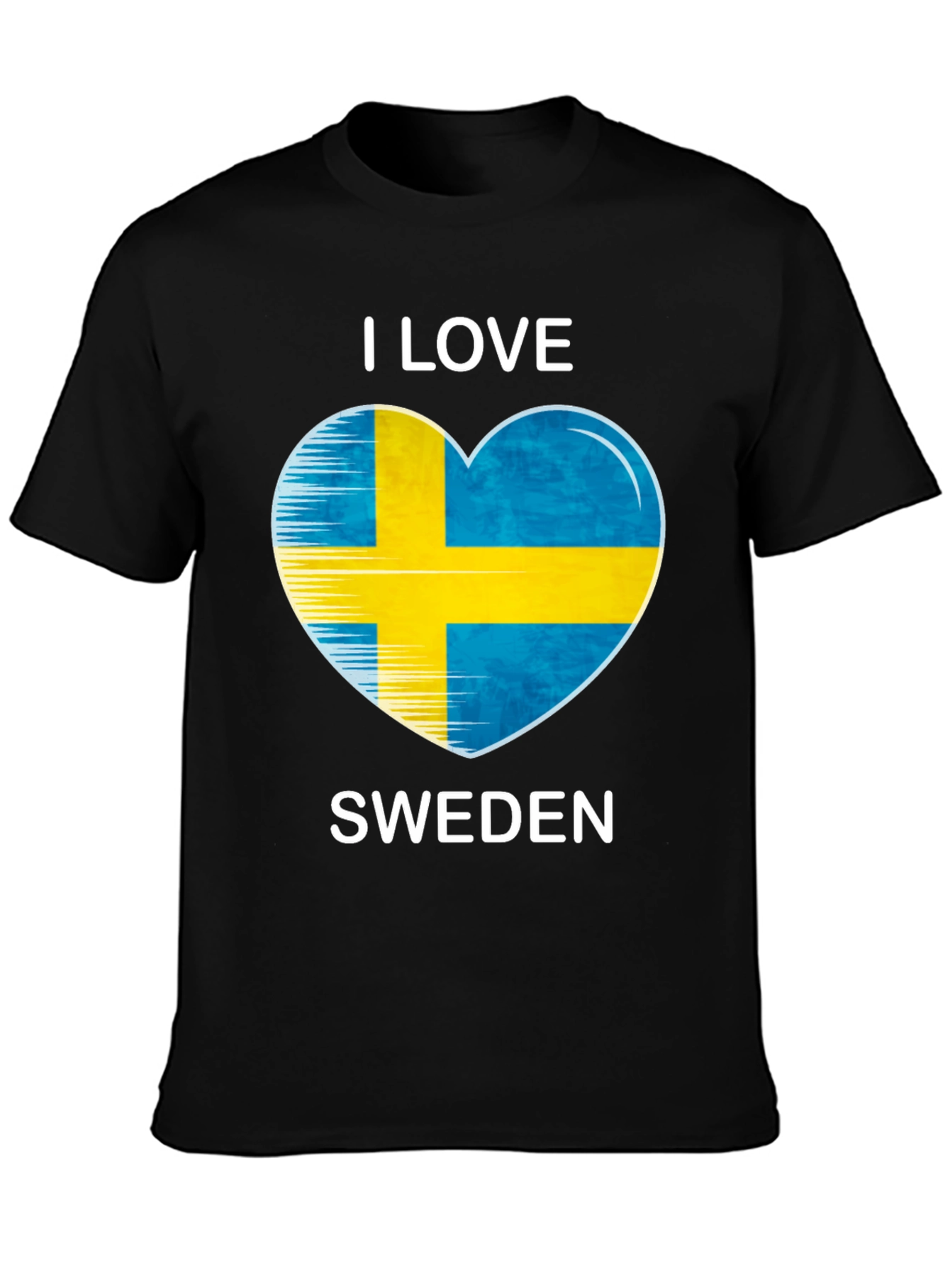 I Love Sweden Flag Heart T-Shirt