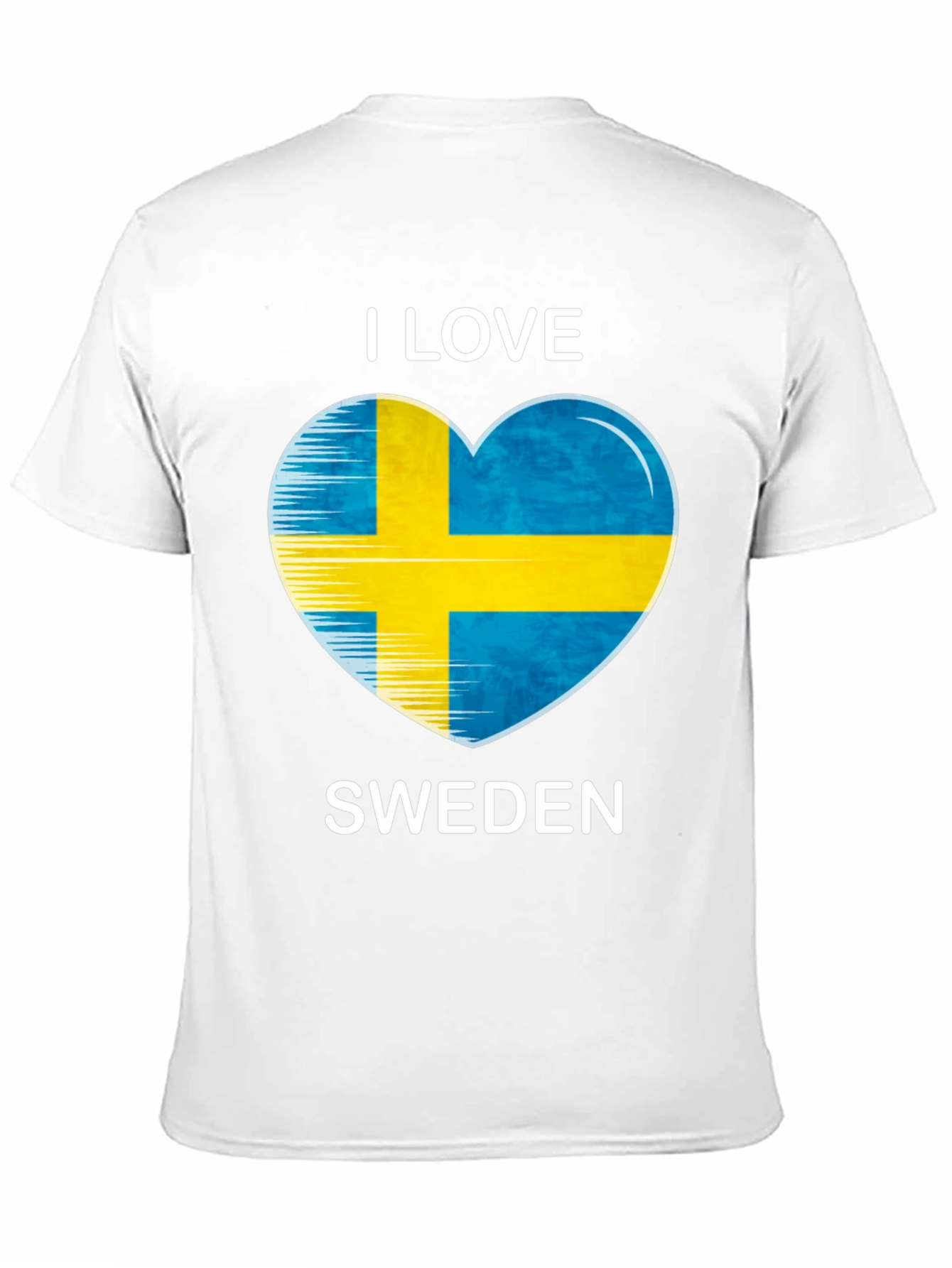 I Love Sweden Flag Heart T-Shirt