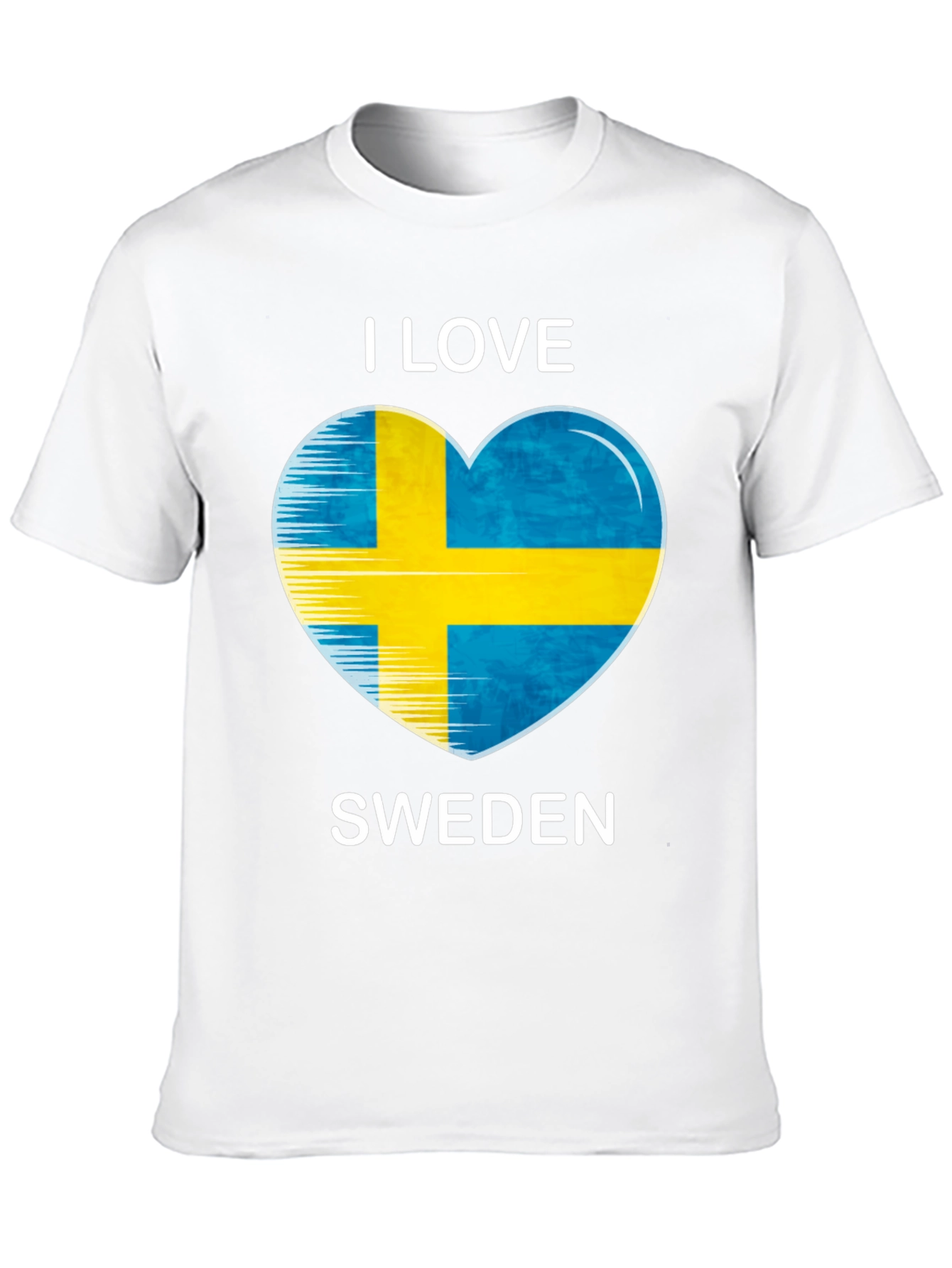 I Love Sweden Flag Heart T-Shirt