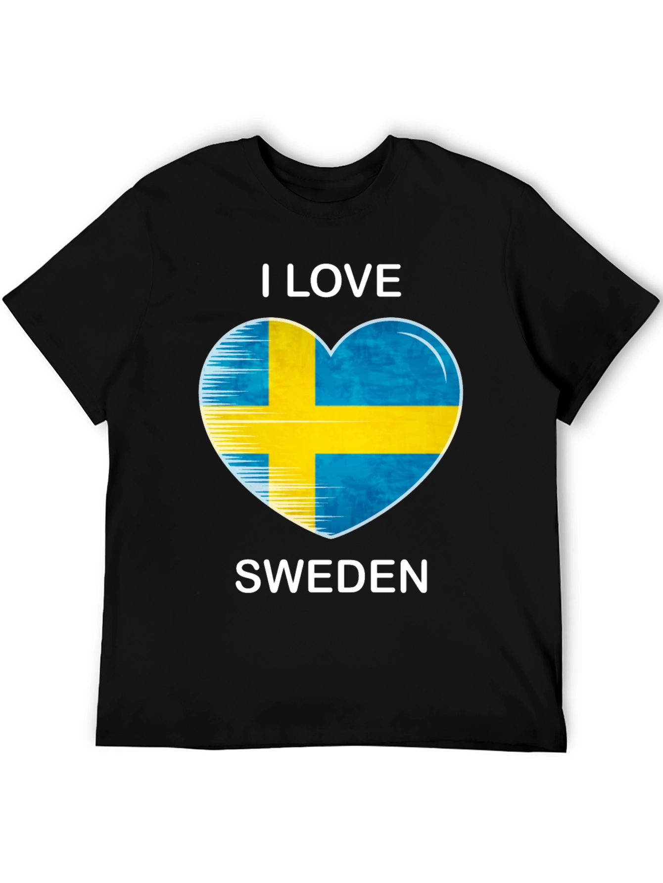 I Love Sweden Flag Heart T-Shirt