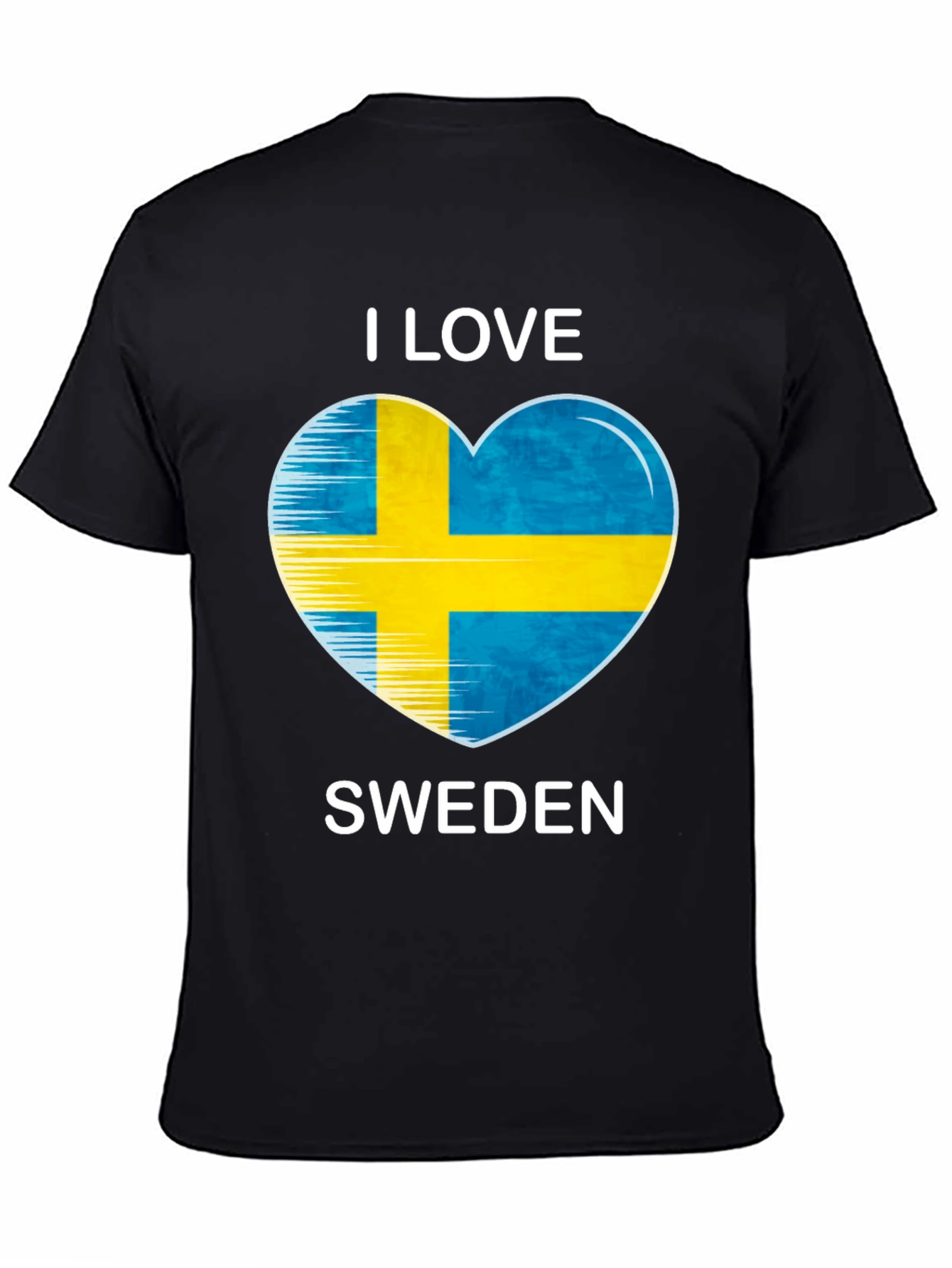 I Love Sweden Flag Heart T-Shirt