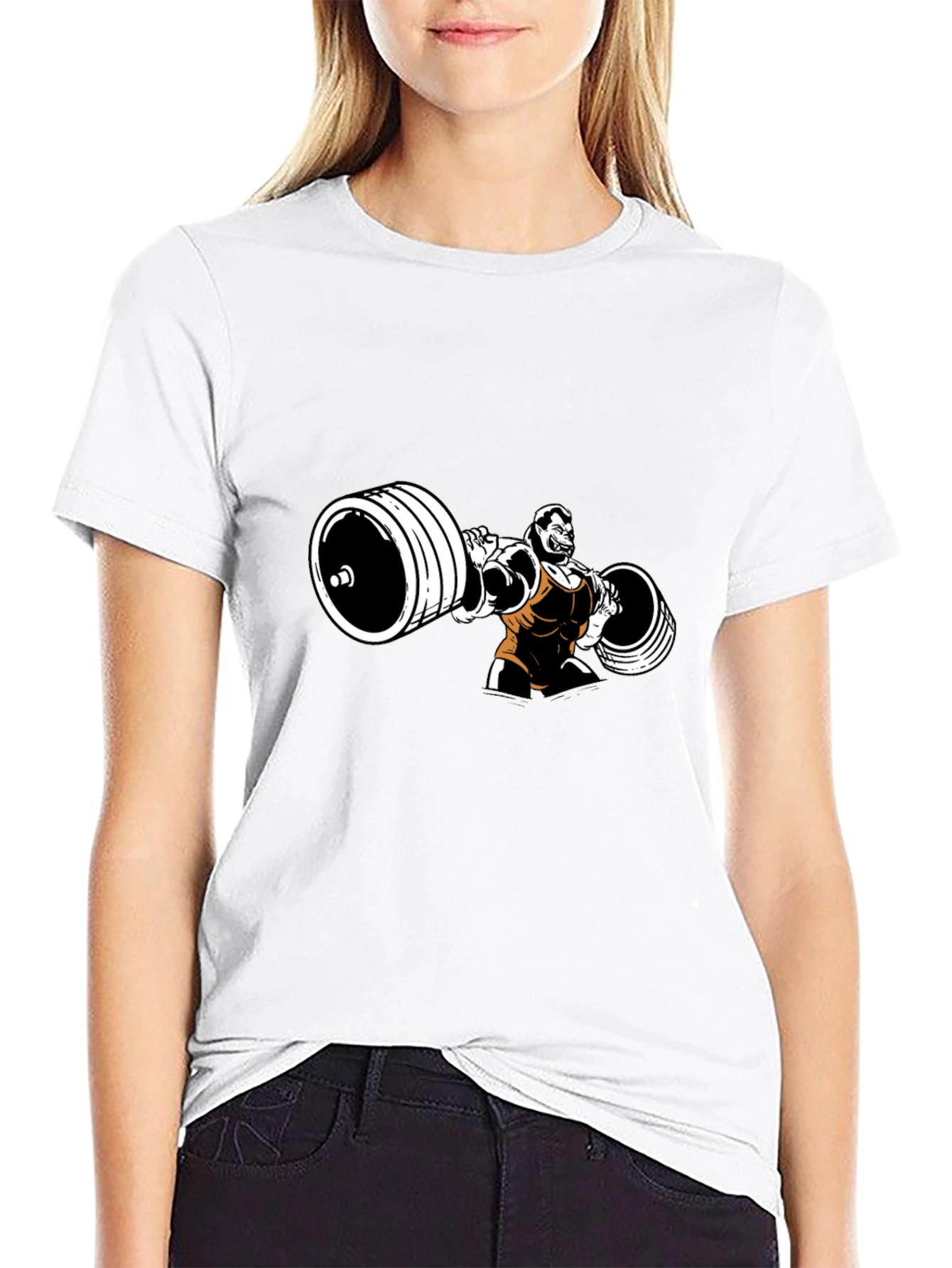 Weightlifter Graphic Black T-Shirt