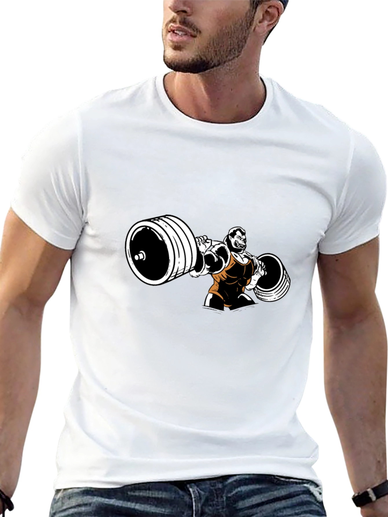 Weightlifter Graphic Black T-Shirt