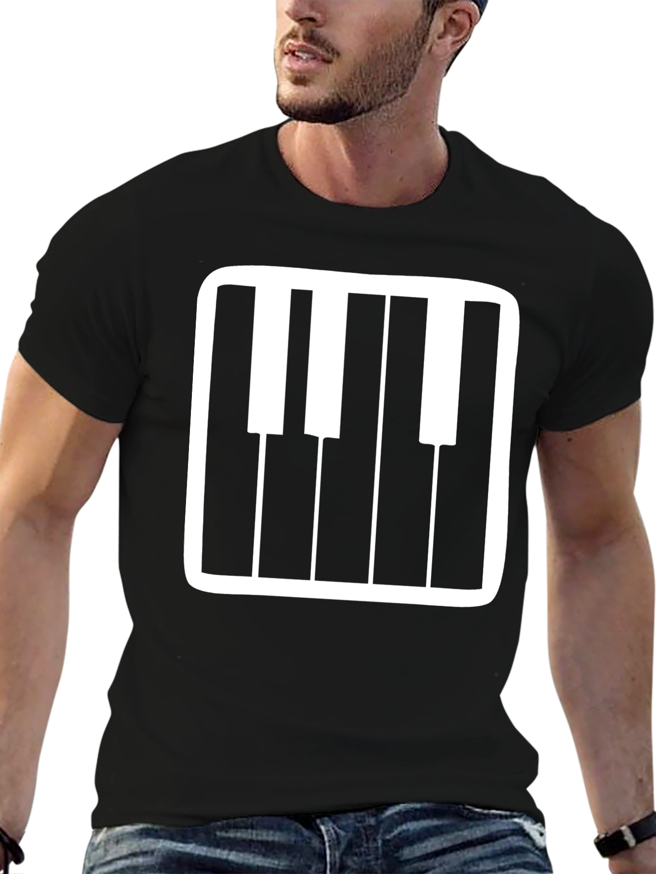 Piano Keys Graphic Tee - Classic Musician T-Shirt