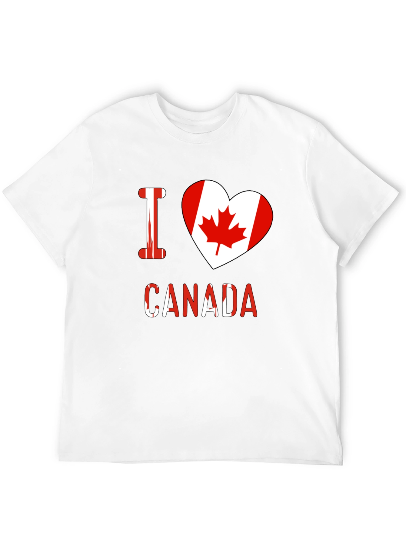 I Heart Canada T-Shirt - Black Crew Neck